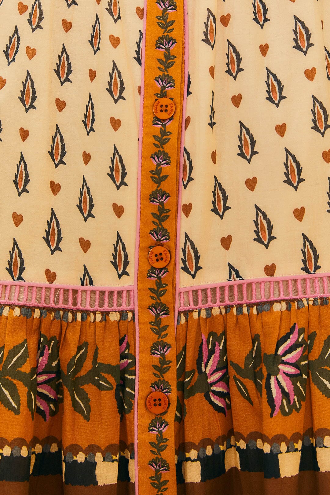 Beige Ainika Floral V Neck Midi Dress - Image 4