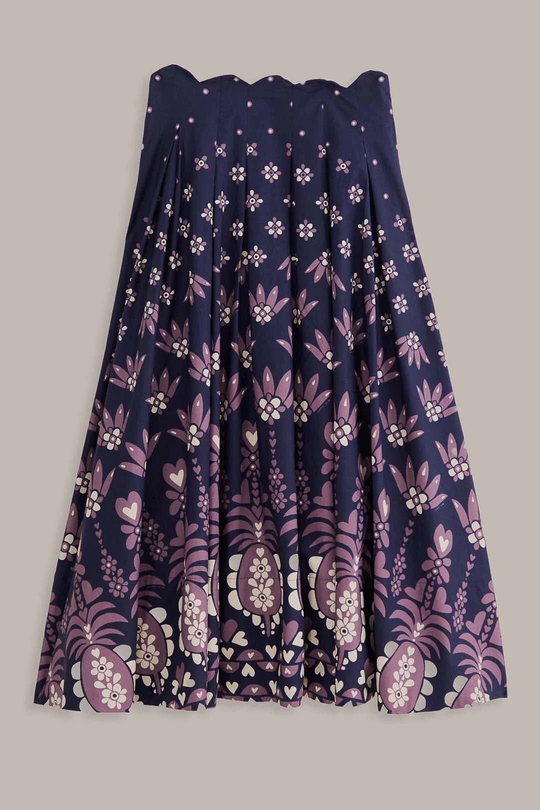 Dark Blue Ainika Martina Midi Skirt - Image 6