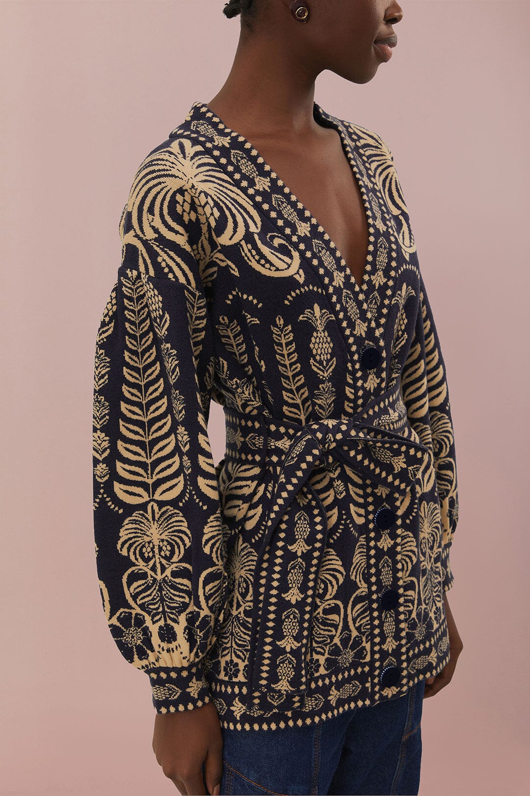 AINIKA TROPICAL SPLENDOR KNIT CARDIGAN - Image 3