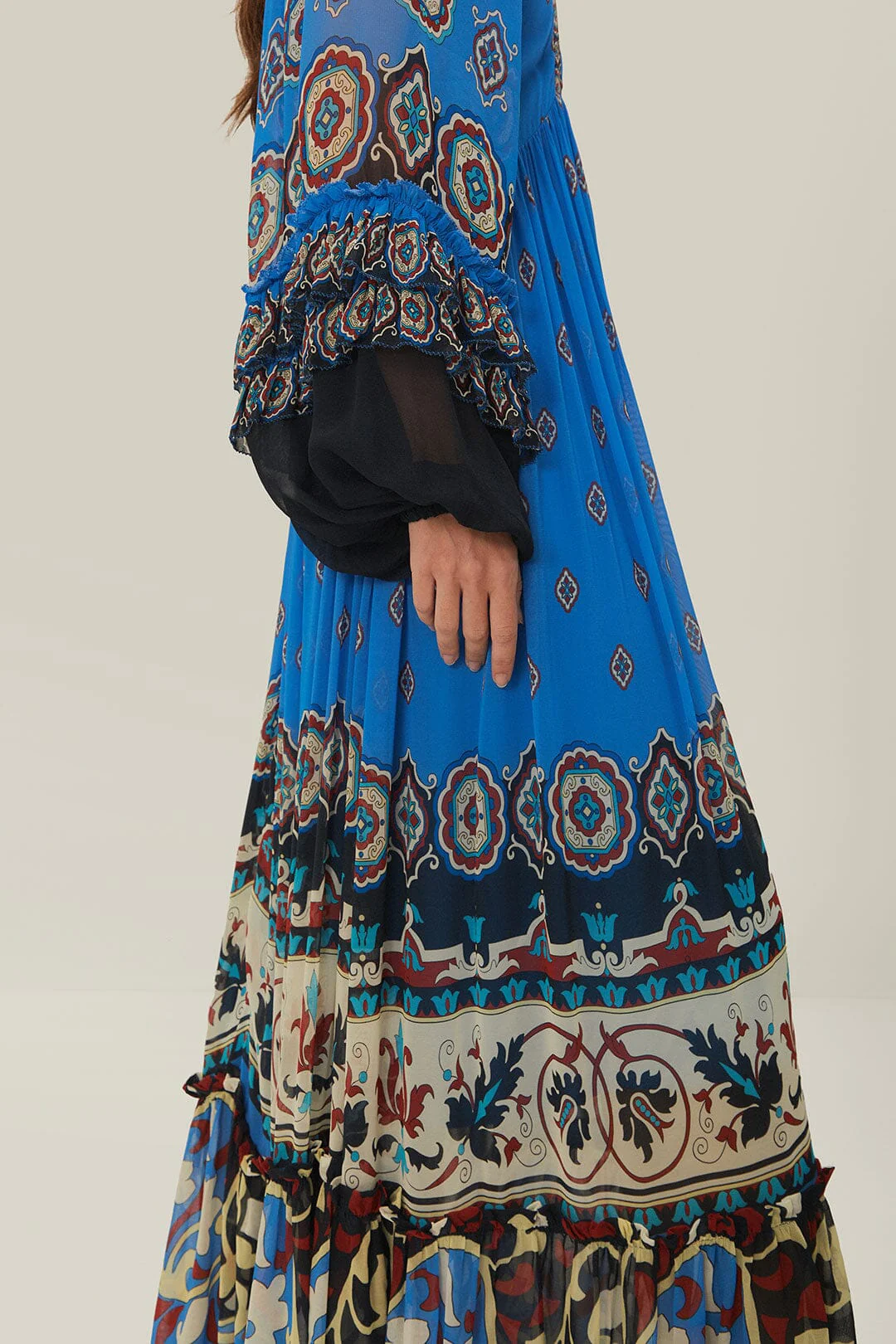 AINKA TILES BLUE MAXI DRESS - Image 4