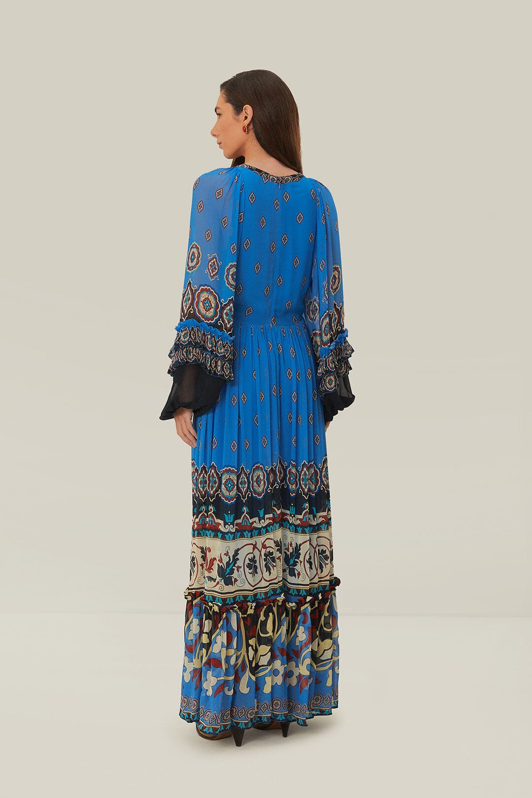 AINKA TILES BLUE MAXI DRESS - Image 5