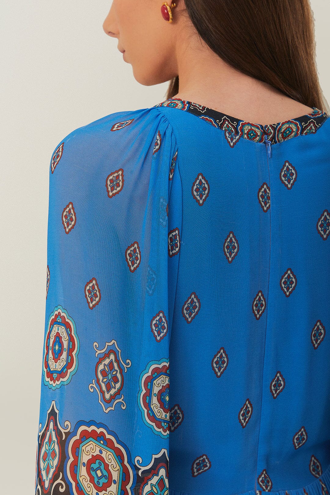AINKA TILES BLUE MAXI DRESS - Image 6