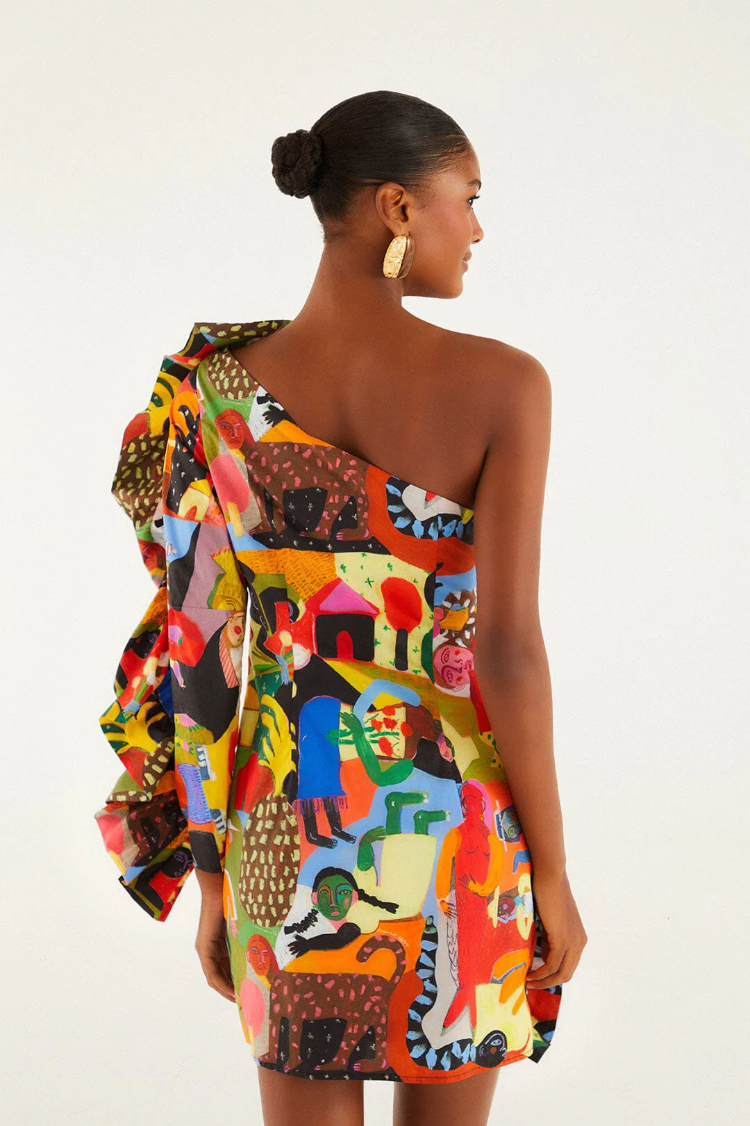Ana Leovy Farm Rio Organic Cotton One Shoulder Mini Dress - Image 3