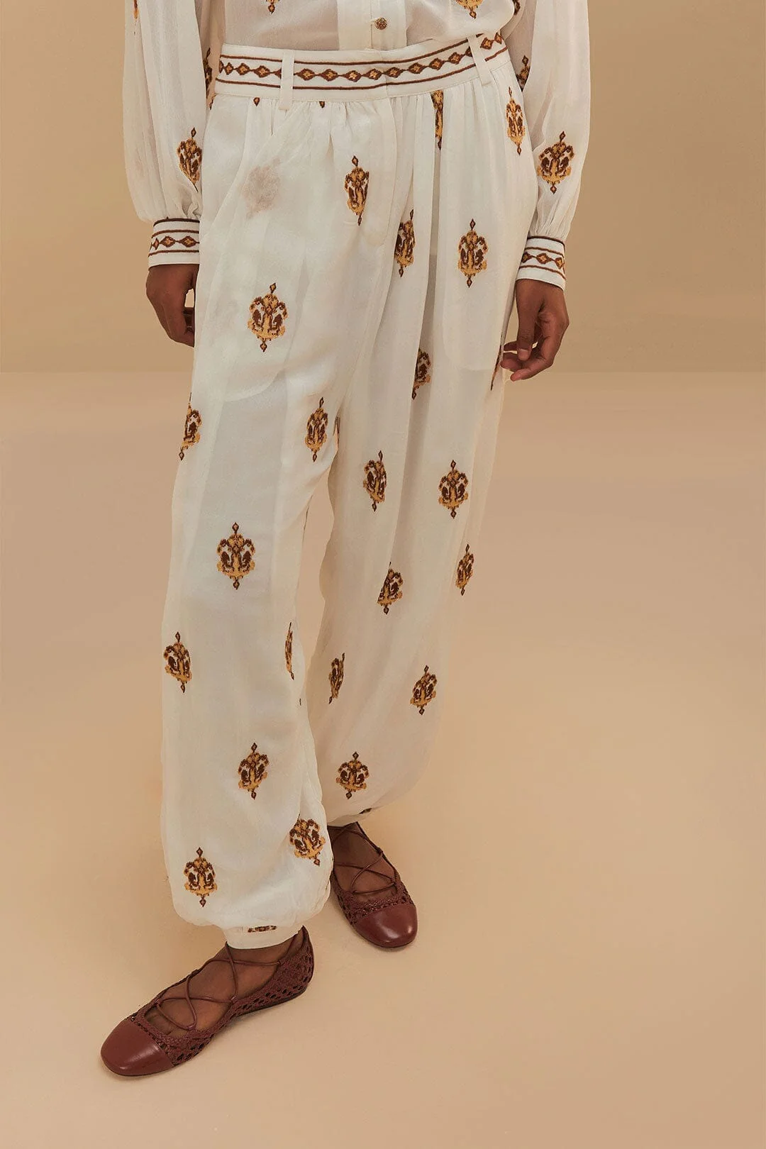 Off-White Anchor Tapestry Embroidered Pants - Image 2