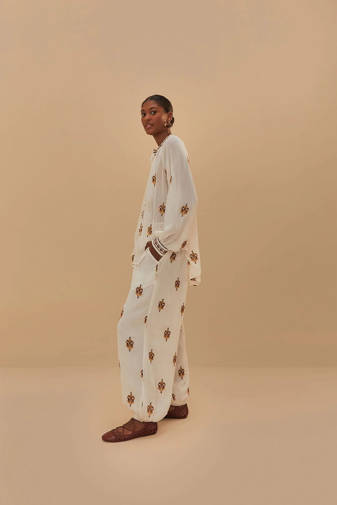 Off-White Anchor Tapestry Embroidered Pants - Image 3