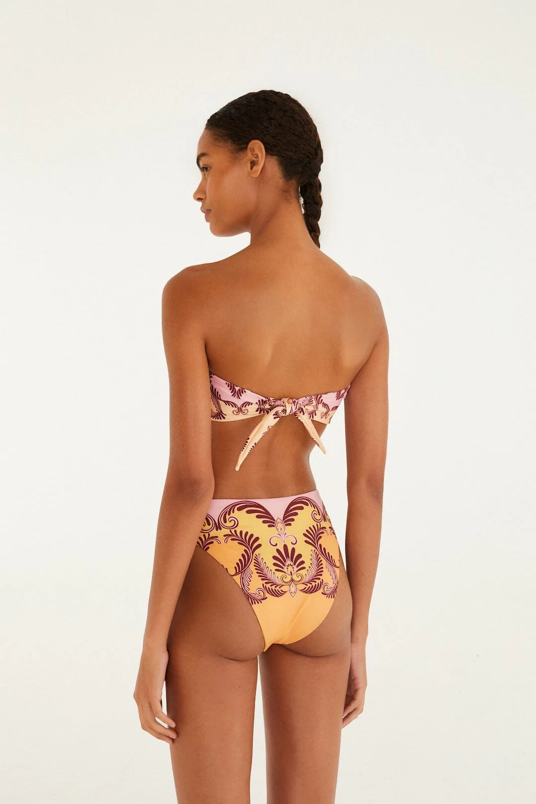 Soft Yellow Arabesc Hot Pants Bikini Bottom - Image 3
