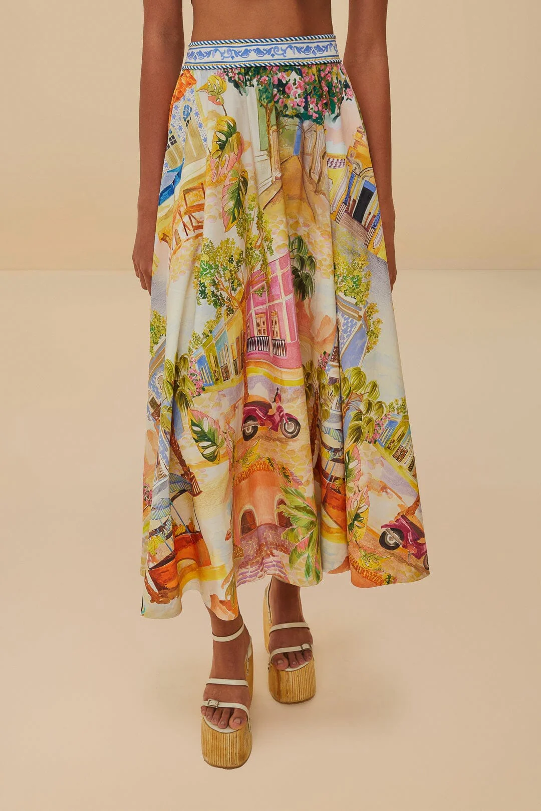 Multicolor Aracati Organic Cotton Midi Skirt - Image 2