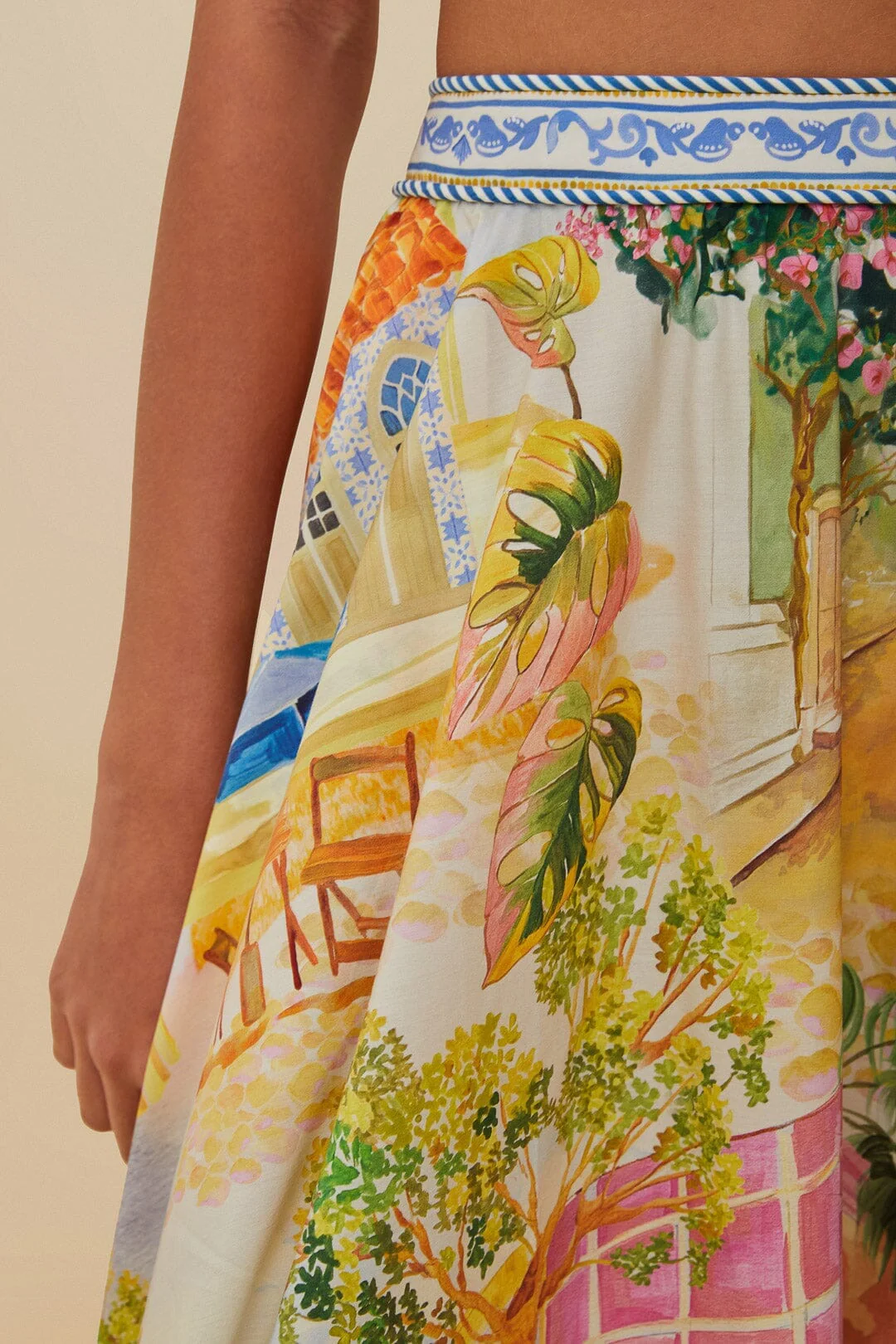 Multicolor Aracati Organic Cotton Midi Skirt - Image 4