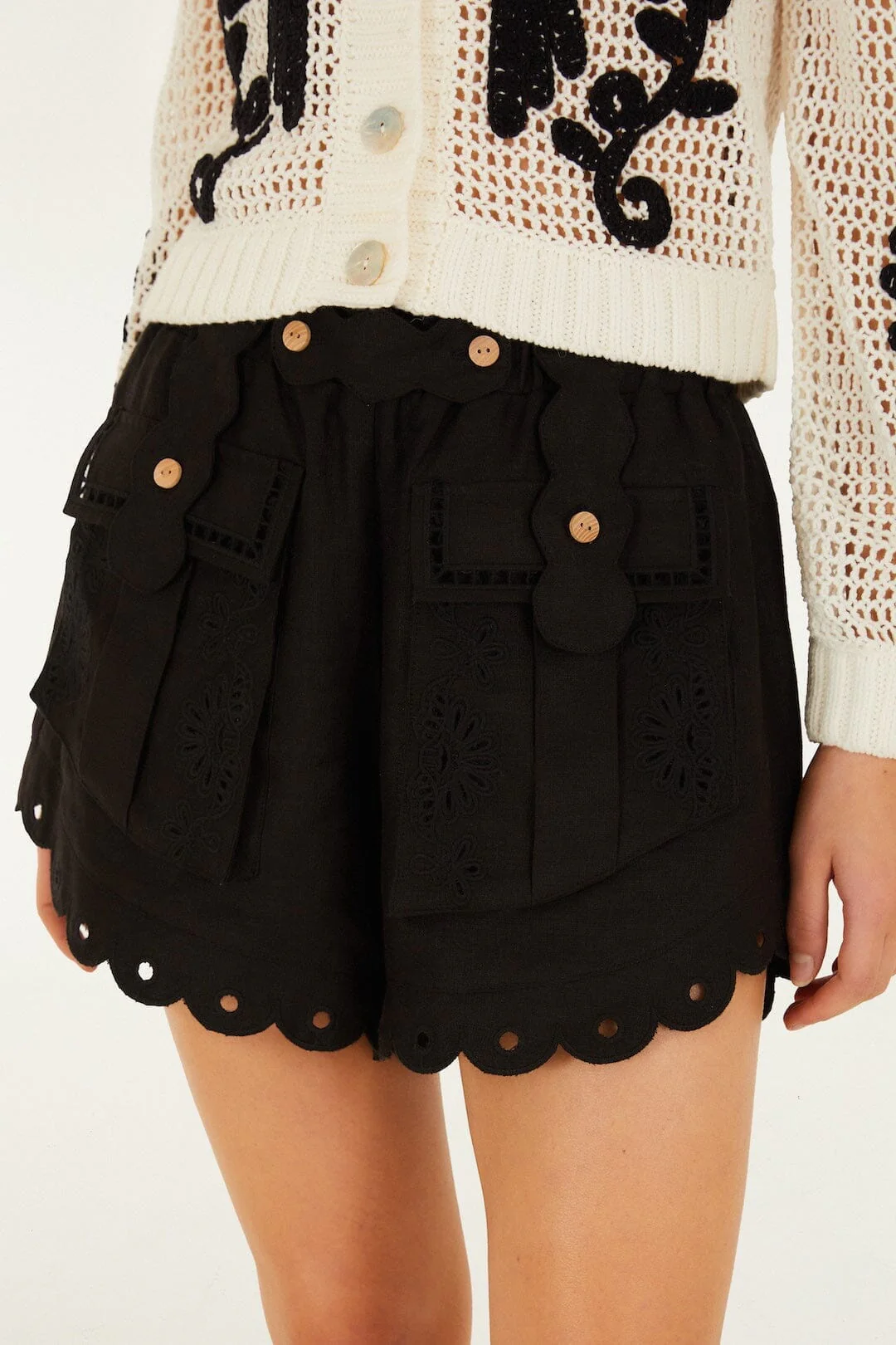 Black Artisanal Euroflax Premium Linen Short - Image 2