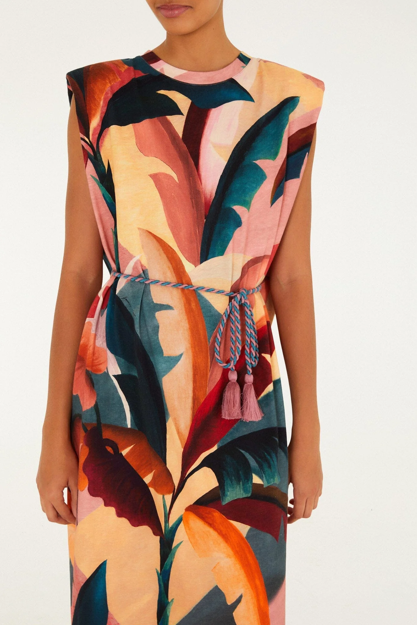 Multicolor Atlantic Rainforest Organic Cotton T-Shirt Midi Dress - Image 2