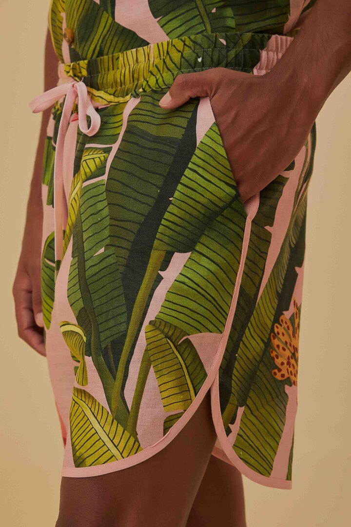Banana Leaves Lenzing™ Ecovero™ Euroflax™ Shorts - Image 4