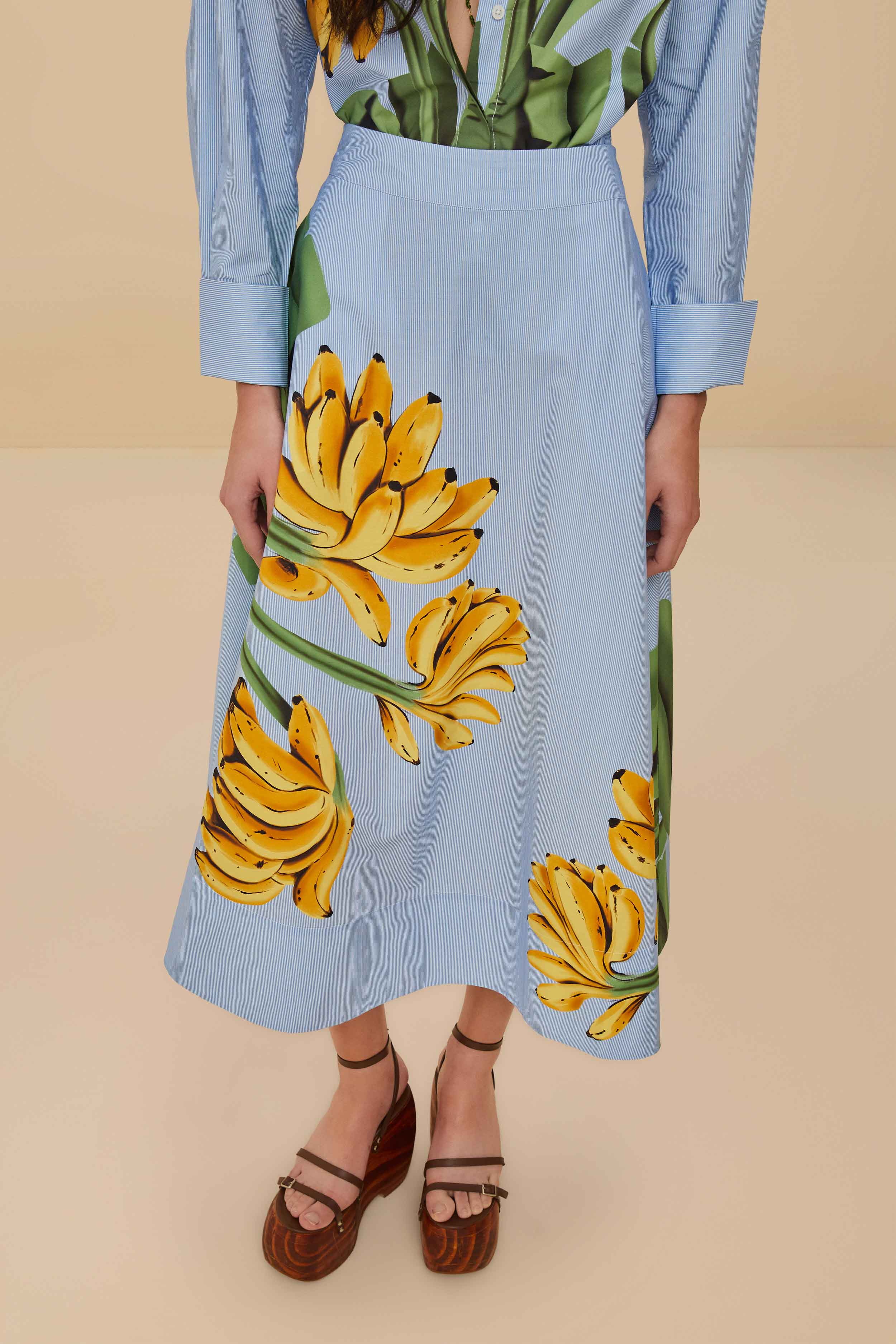 Blue Banana Cocina Striped Midi Skirt - Image 2