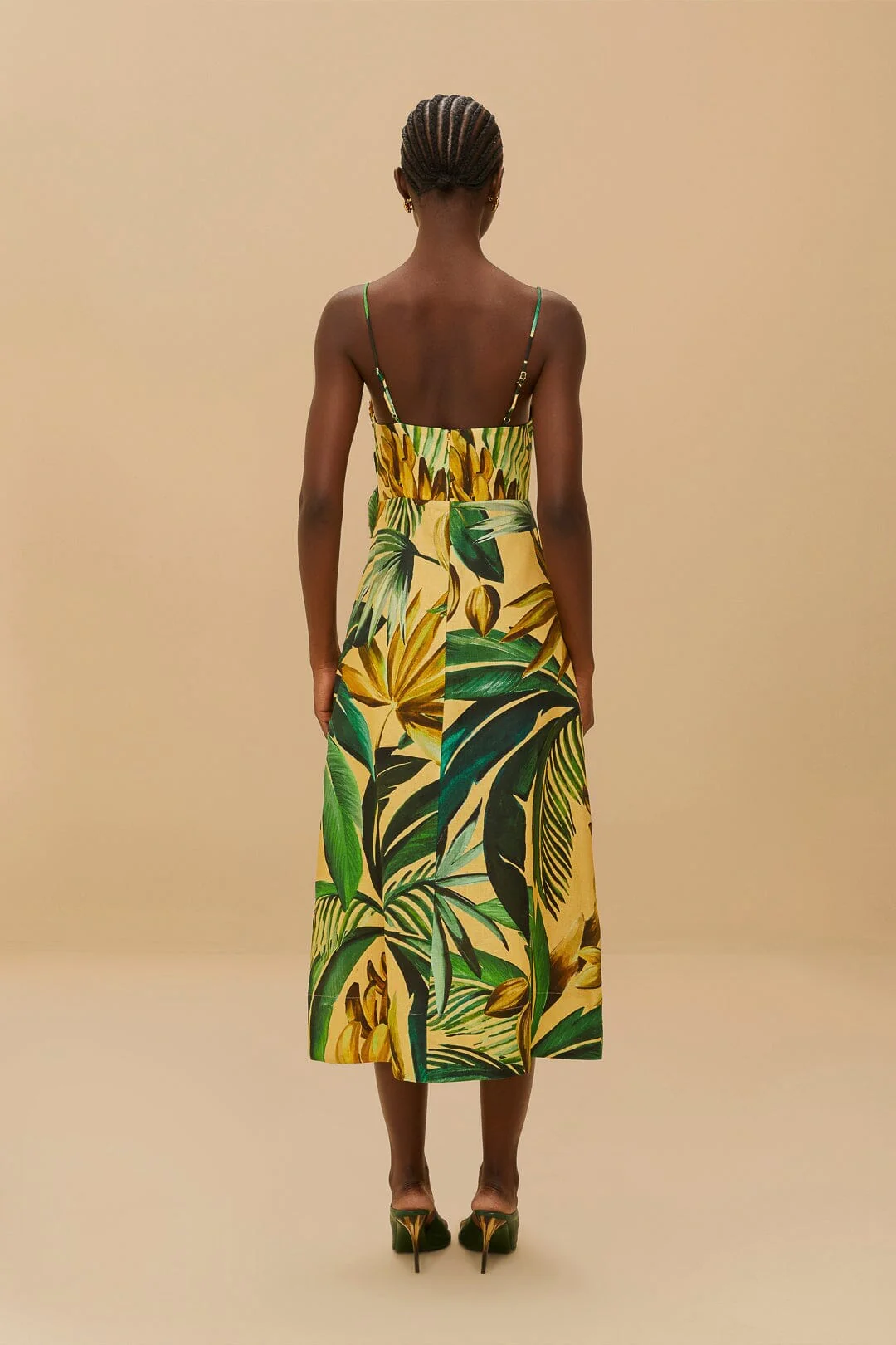 Yellow Bananart 3D Bodice Midi Dress - Image 4