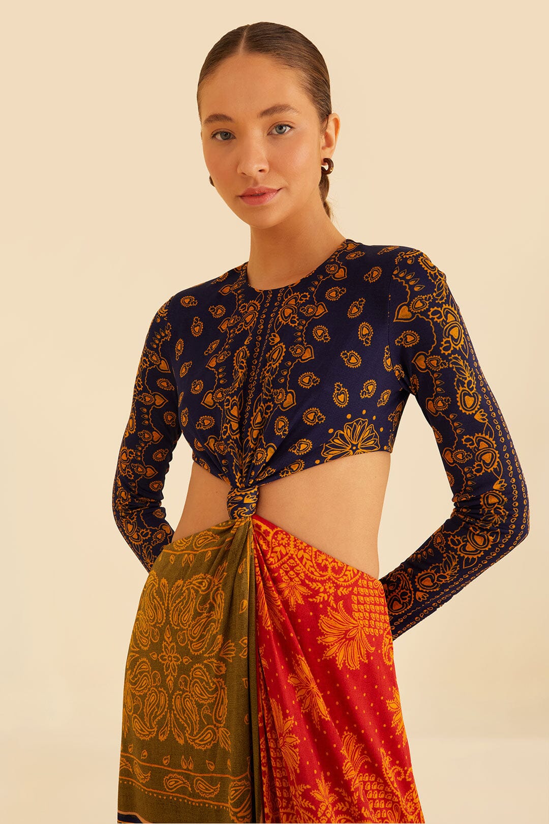 Multicolor Bandana Dream Cut Out Maxi Dress - Image 3