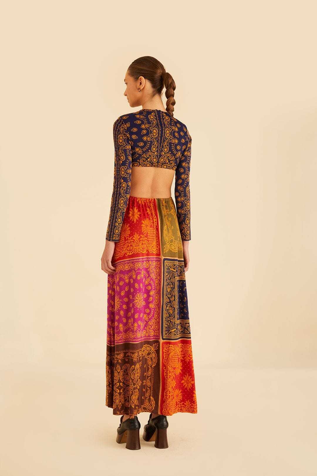 Multicolor Bandana Dream Cut Out Maxi Dress - Image 4