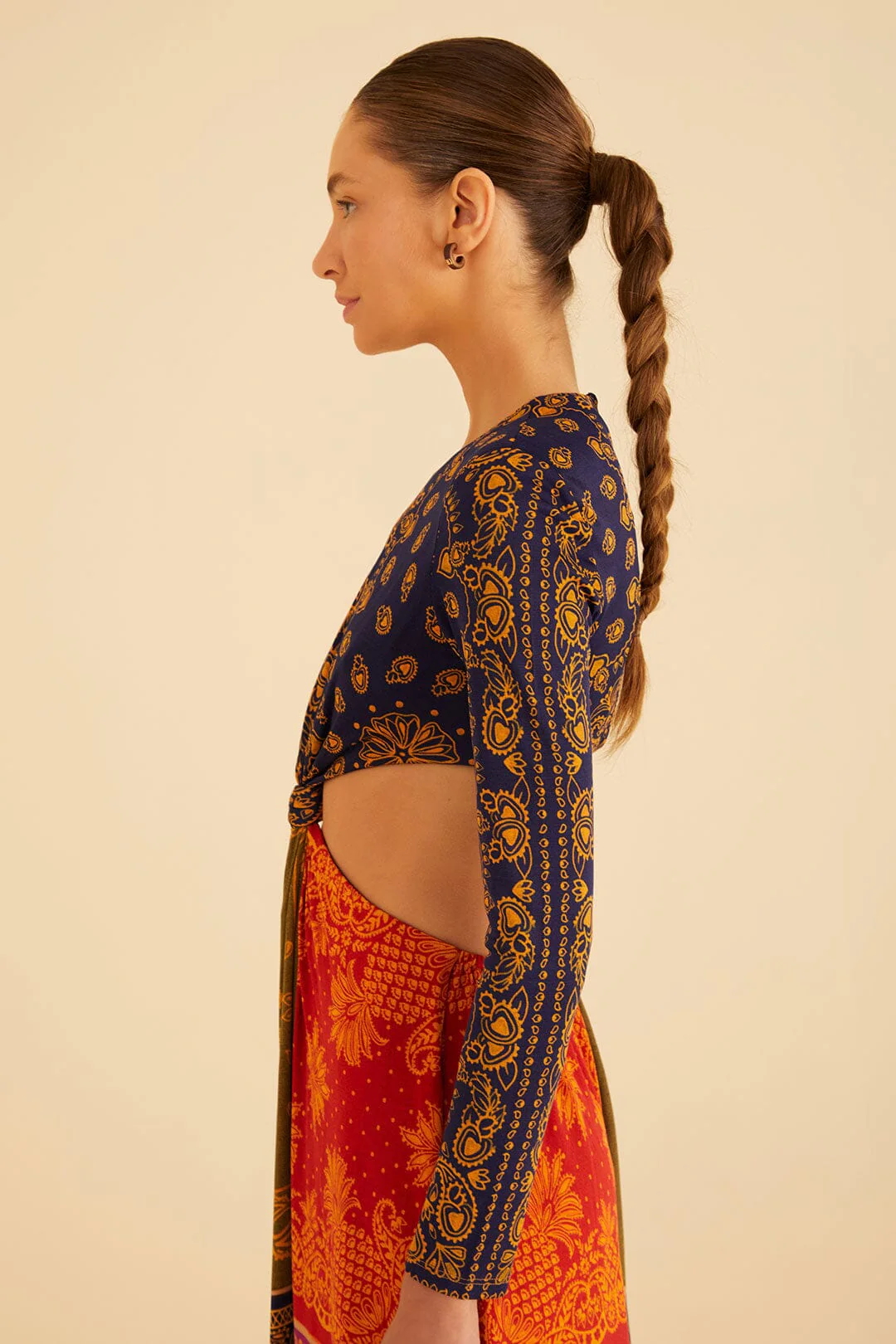 Multicolor Bandana Dream Cut Out Maxi Dress - Image 5