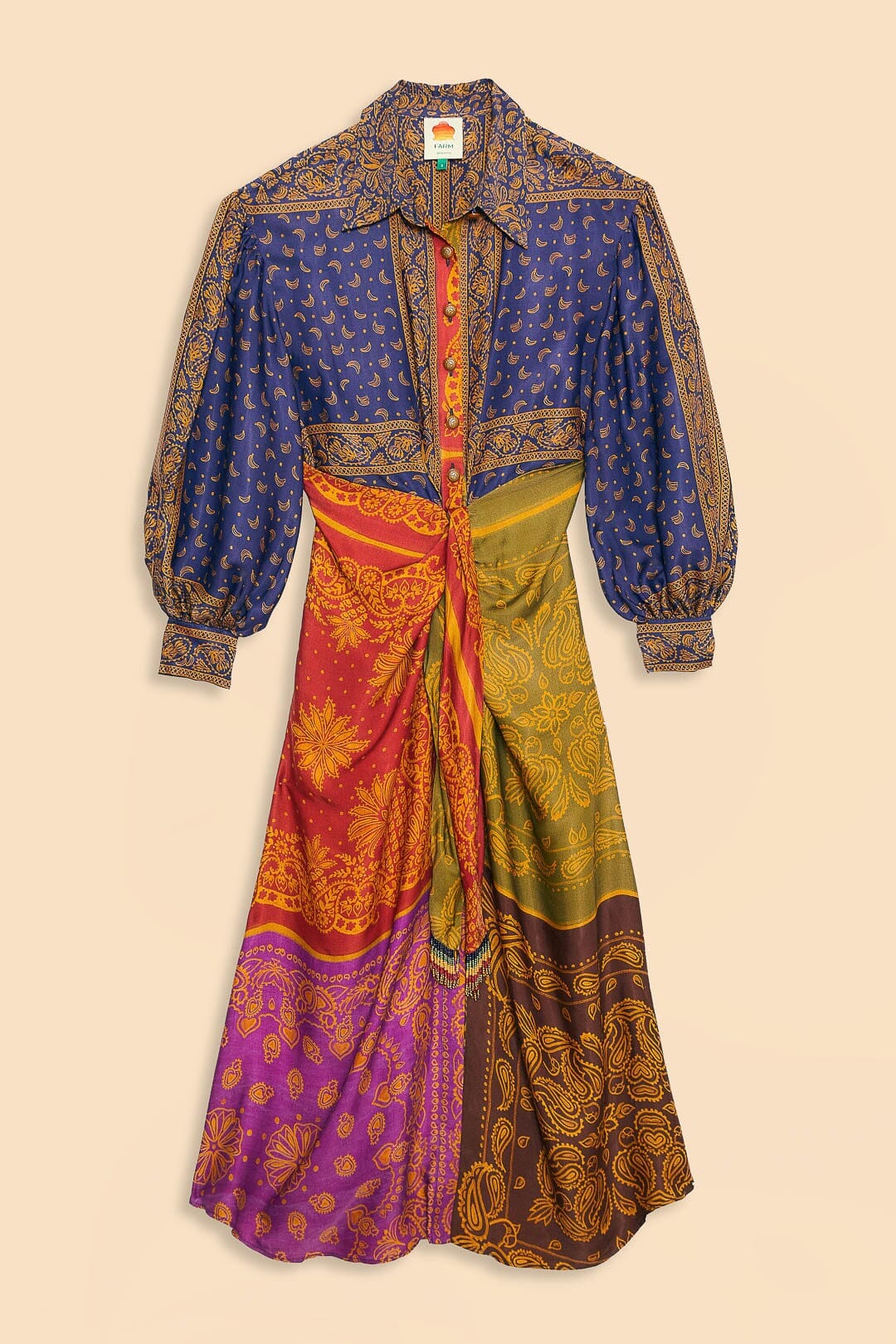 Multicolor Bandana Dream Midi Shirtdress - Image 2