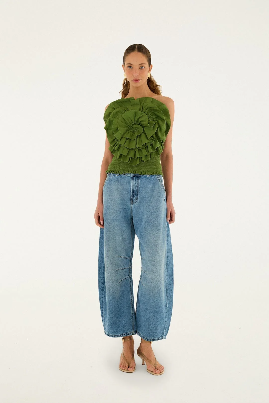 Barrel Denim Pants