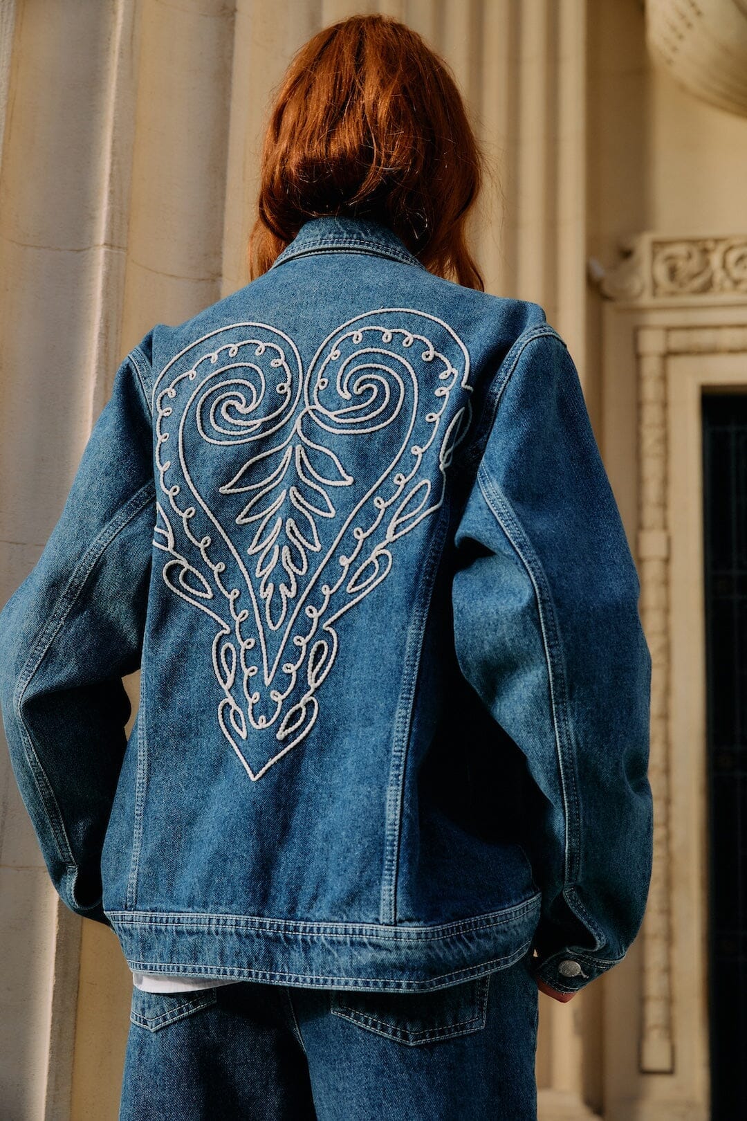 Denim Cornely Buttoned Embroidered Jacket - Image 3