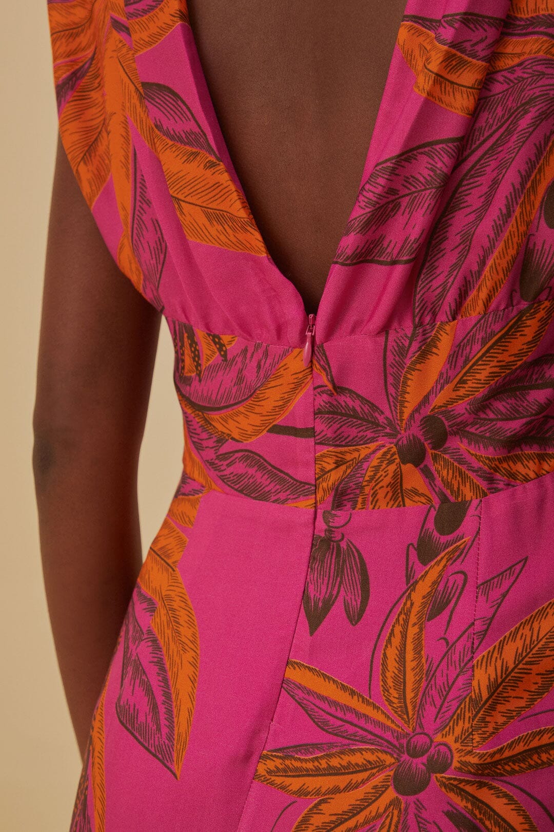 Pink Beach Forest Lenzing™ Ecovero™ Viscose Maxi Dress - Image 6