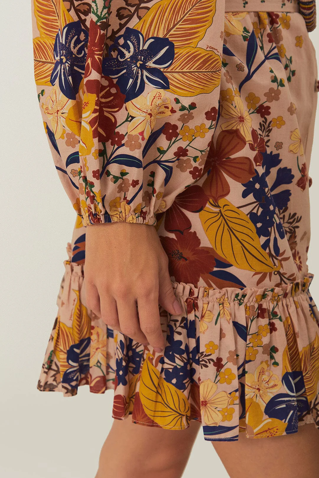 BEAUTY BOUQUET PINK PUFF SLEEVE MINI DRESS - Image 4