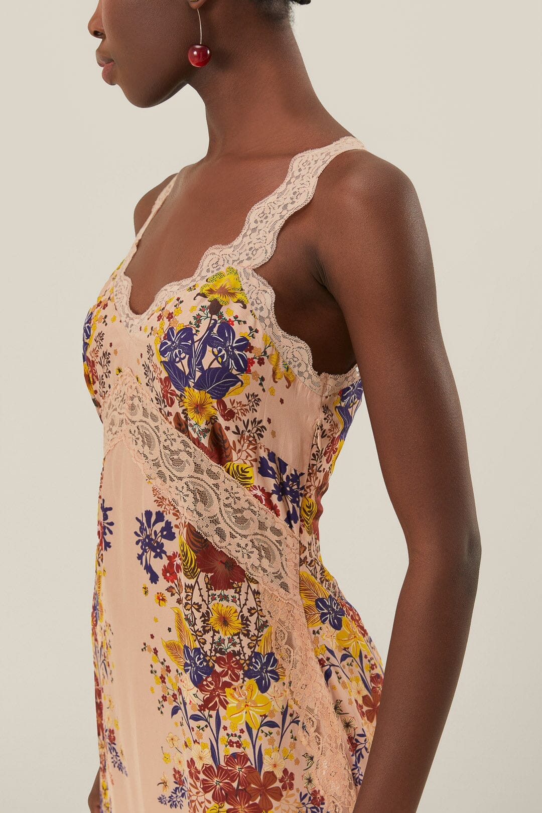 Pink Beauty Bouquet Sleeveless Maxi Dress - Image 3