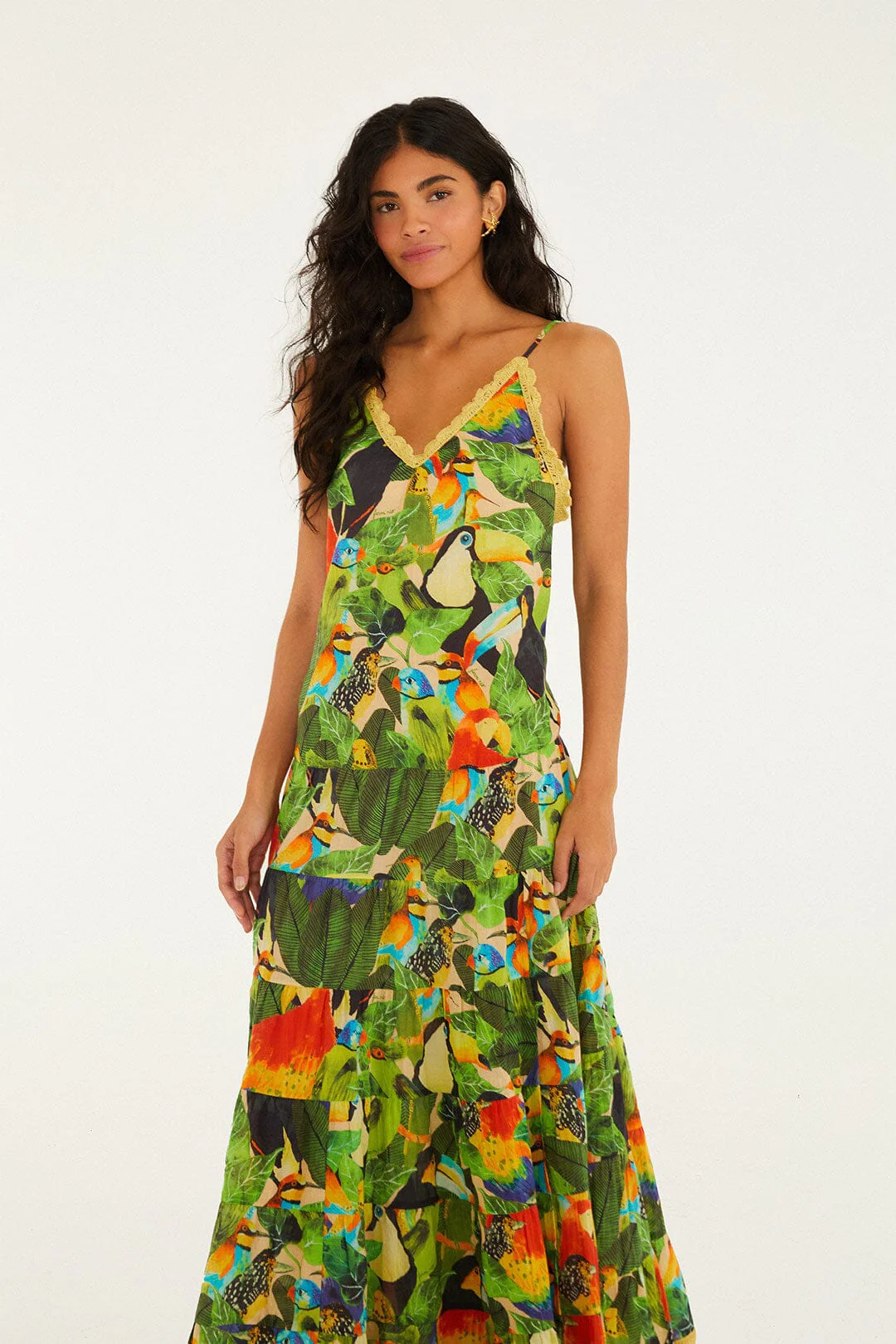 Bird Leaves Long Dress - Image 2