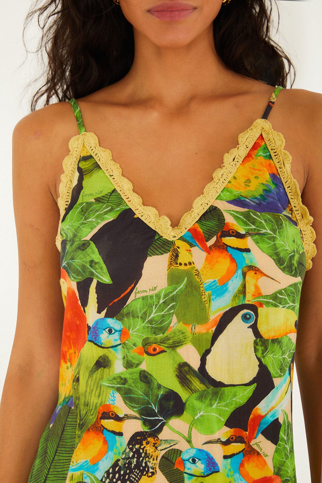 Bird Leaves Long Dress - Image 3