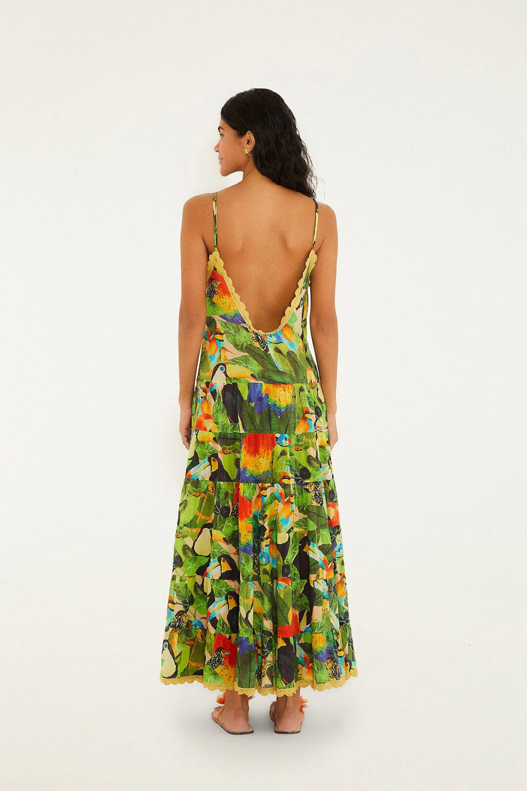 Bird Leaves Long Dress - Image 4