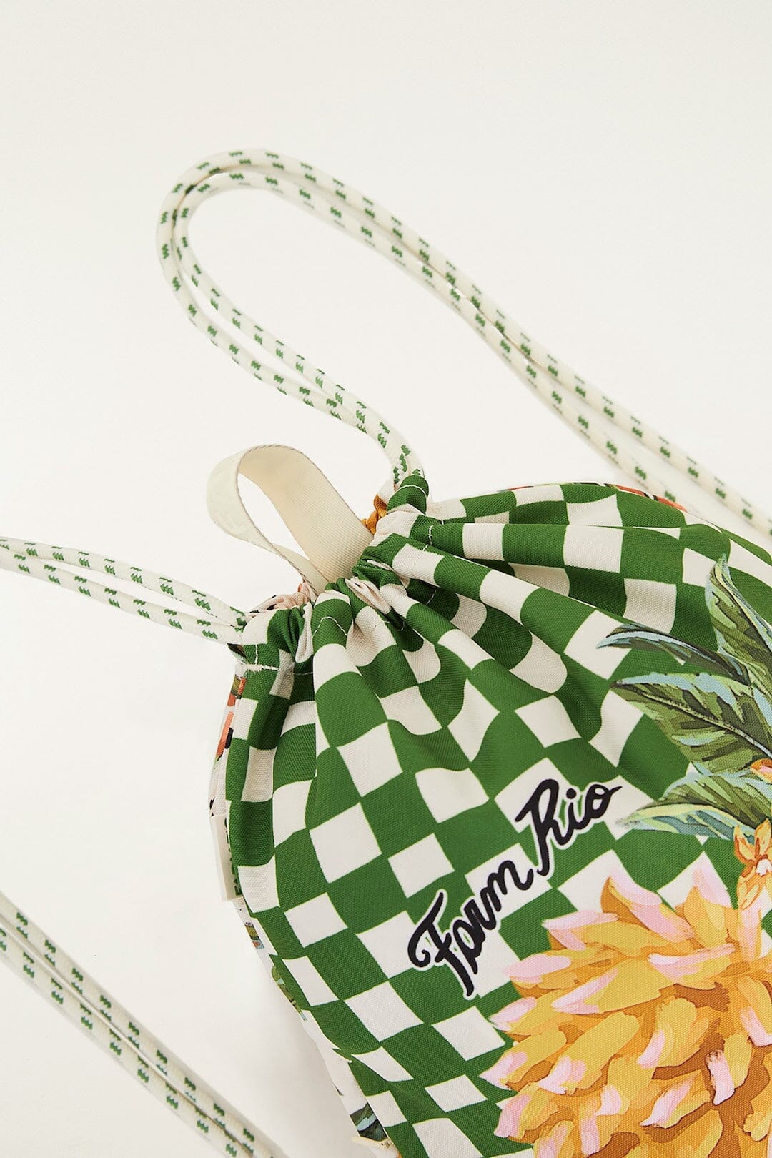 Green Biriba Drawstring Beach Bag - Image 2