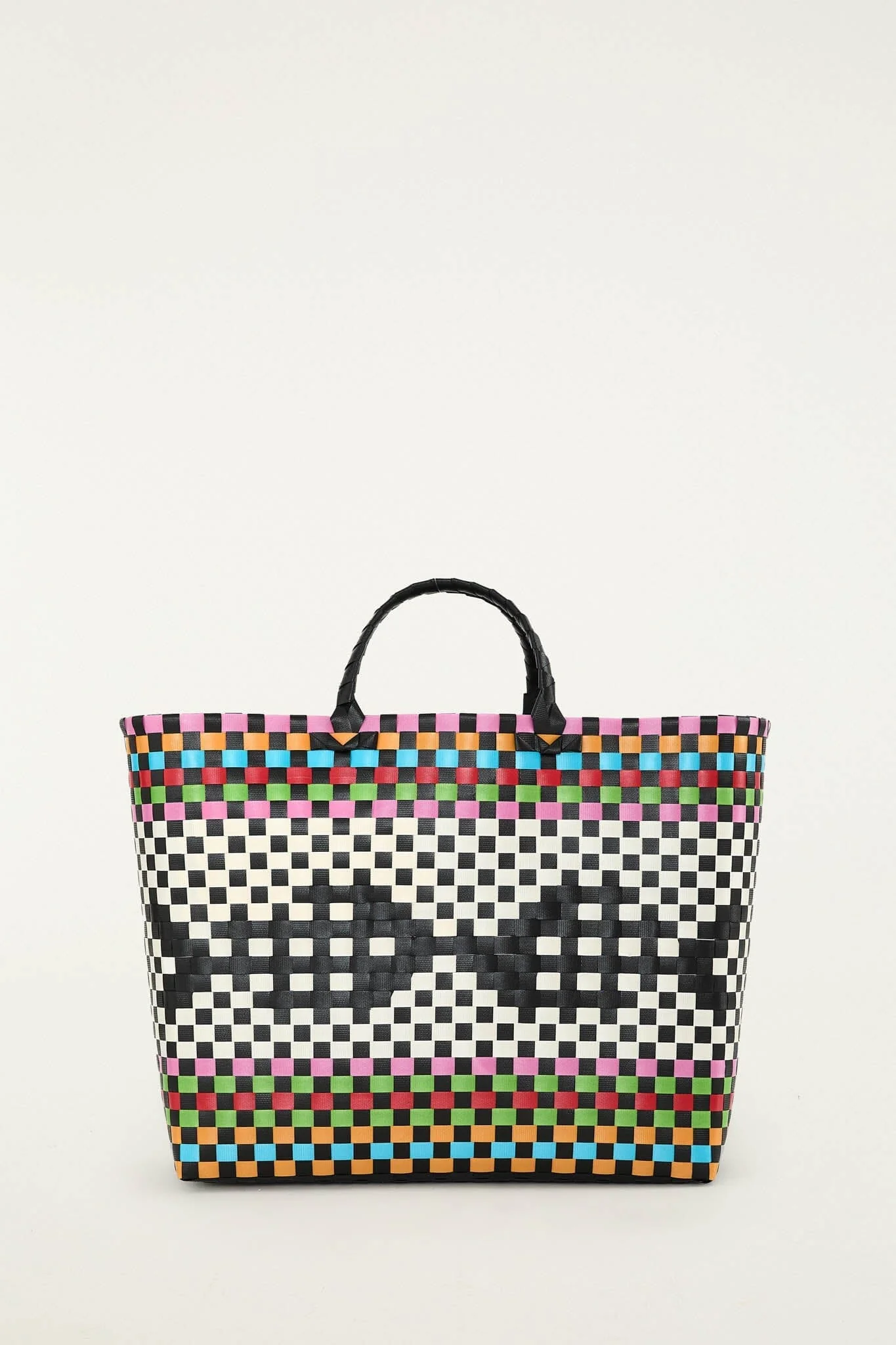 Black And White Fish Woven Bag