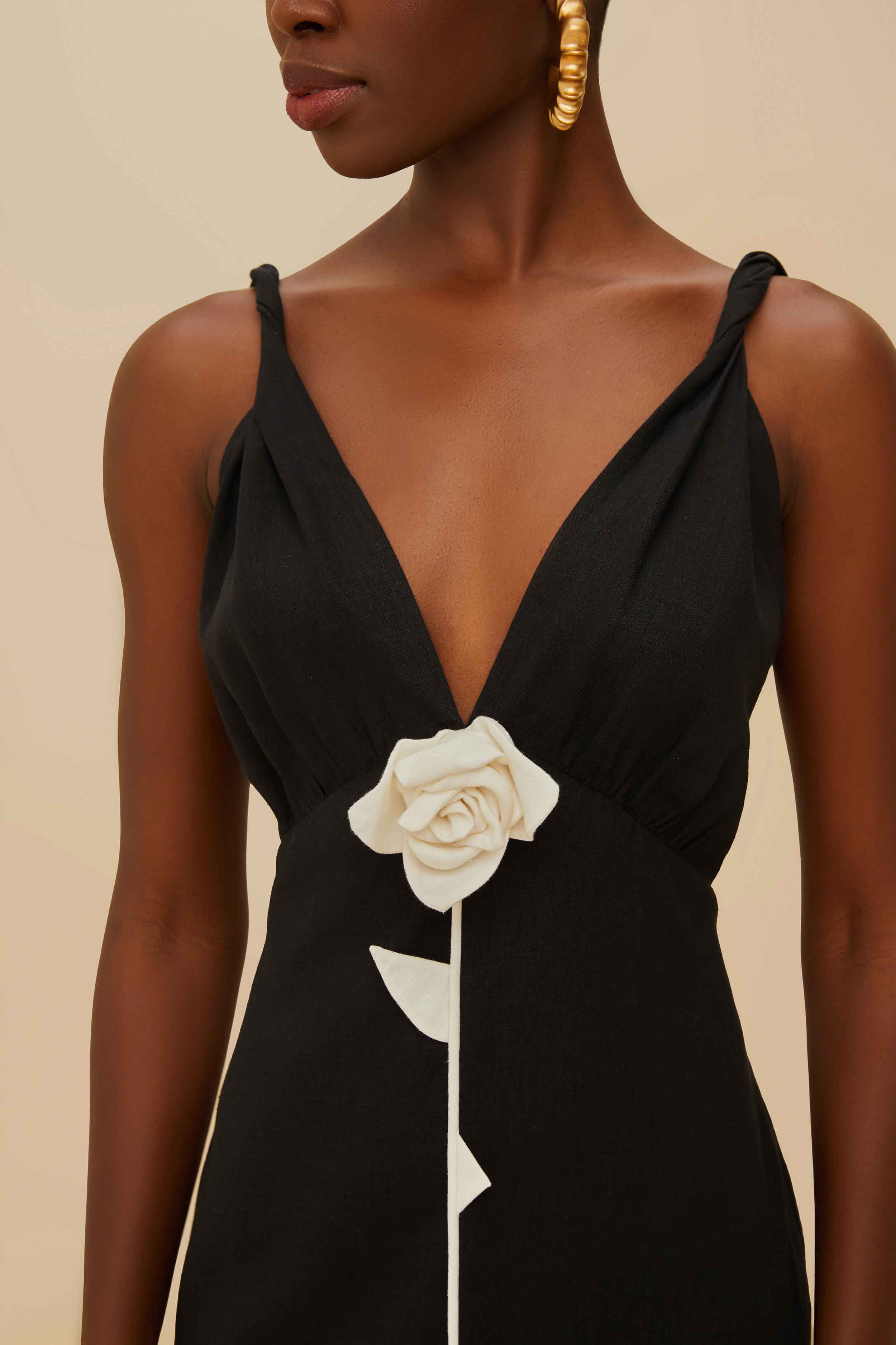 Black And White Rose LENZING™ ECOVERO™ Euroflax™ Mini Dress - Image 2
