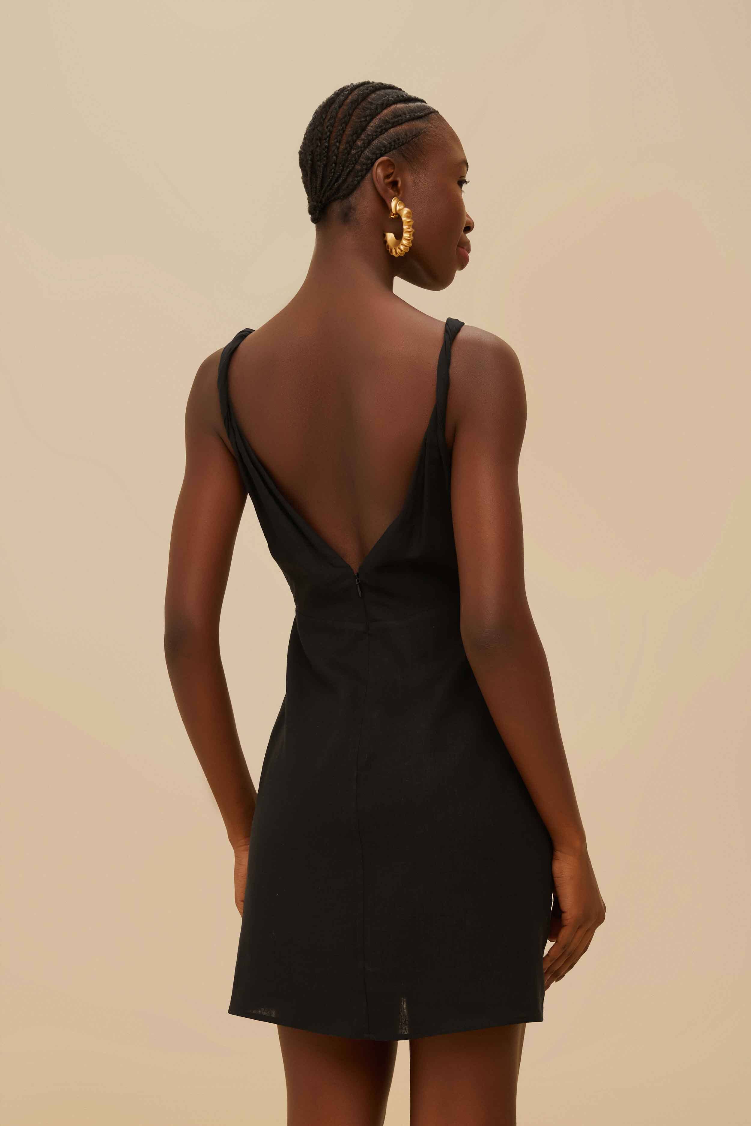 Black And White Rose LENZING™ ECOVERO™ Euroflax™ Mini Dress - Image 3