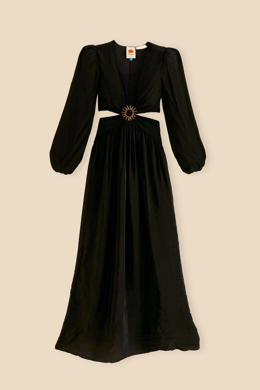 Black Cut Out Long Sleeve Maxi Dress - Image 7