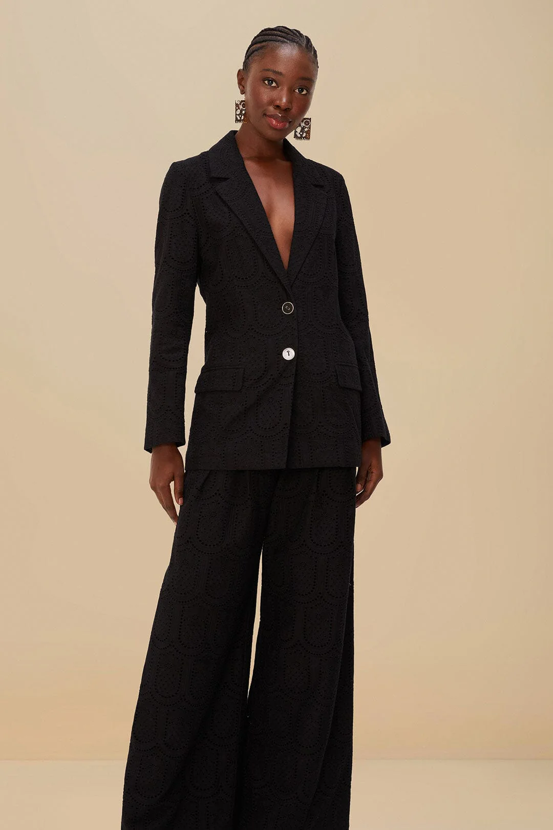 Black Eyelet Pants - Image 2