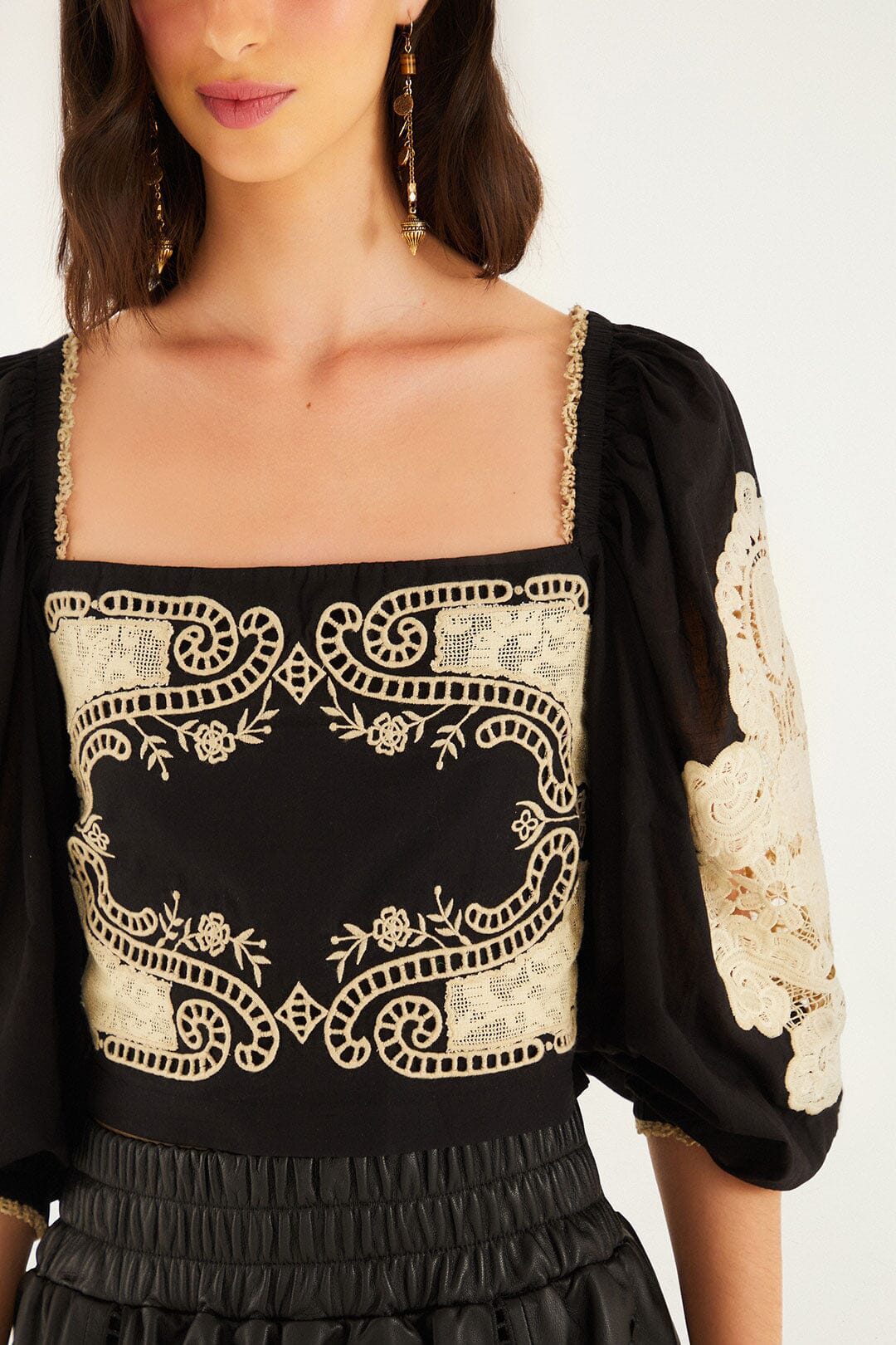 Black Lace Blouse - Image 2