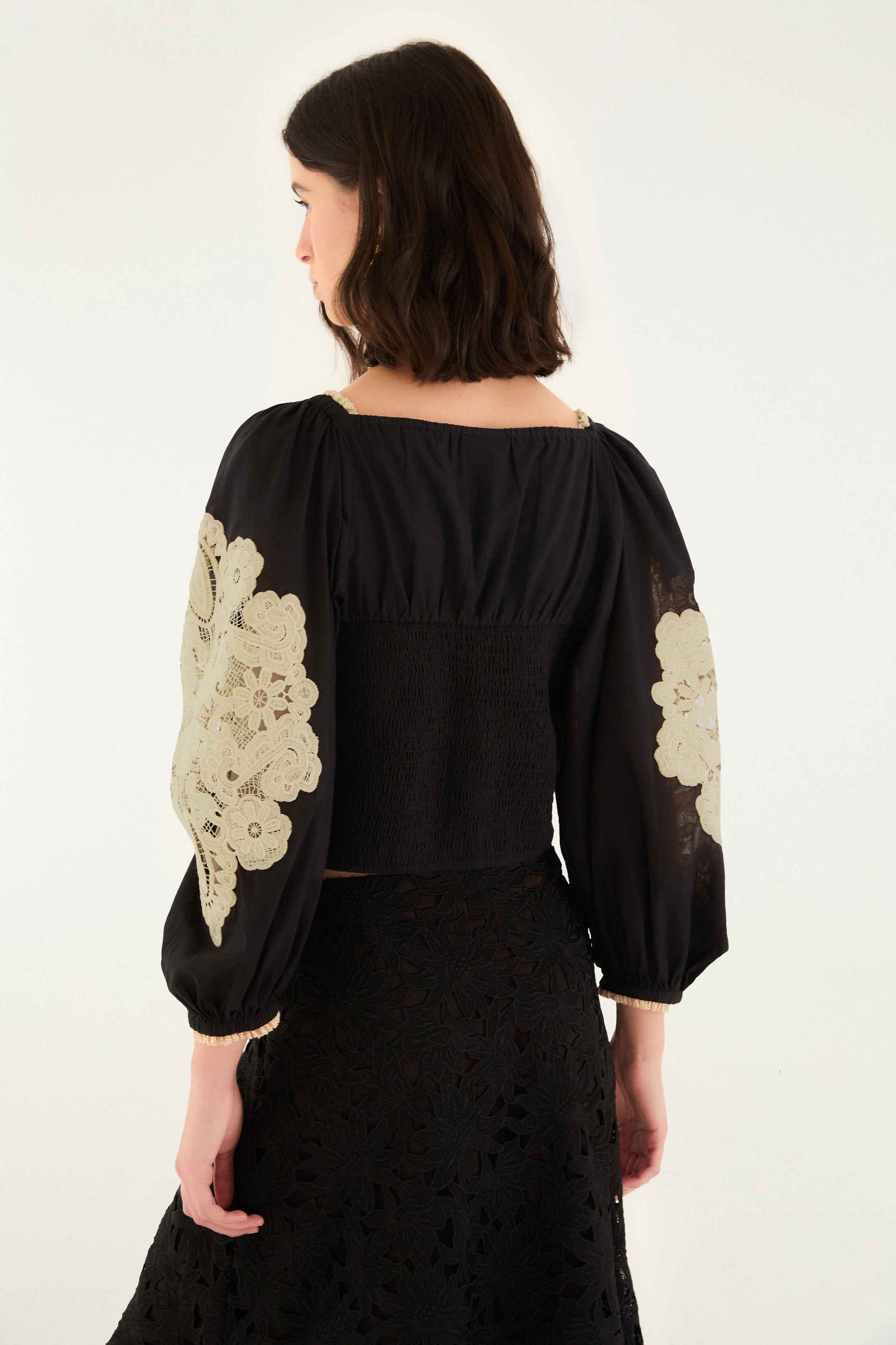 Black Lace Blouse - Image 4