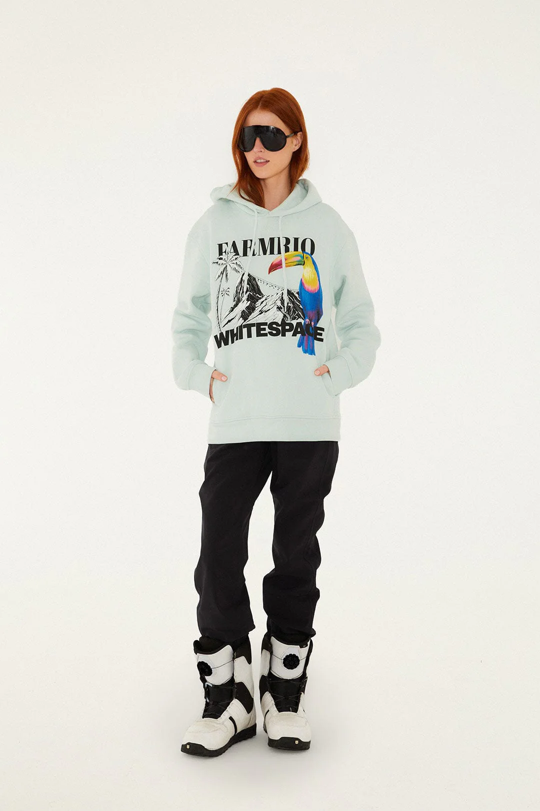 Blue Snow Macaw Hooded Sweatshirt - Image 2