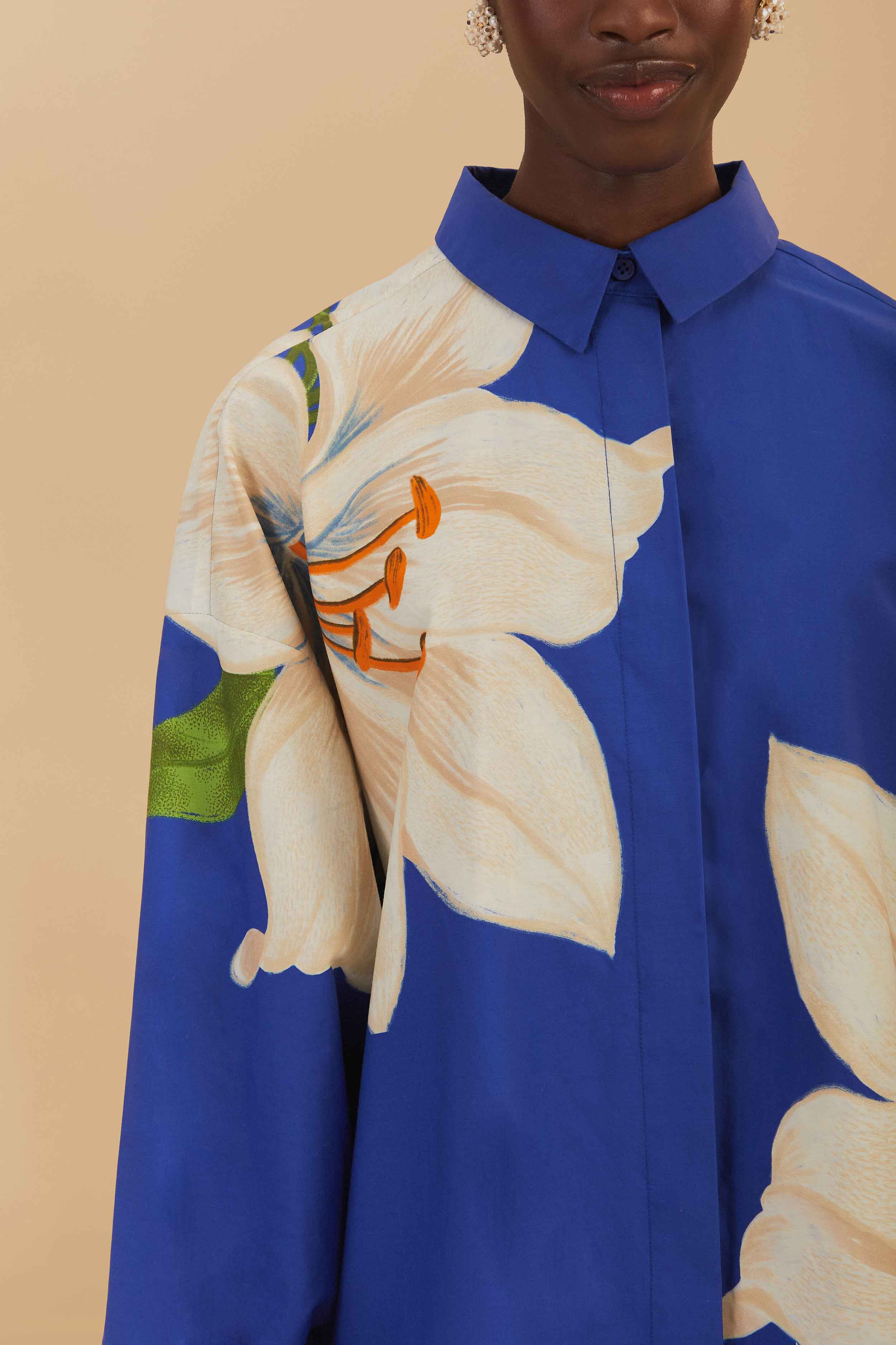 Blue Flower Shirt - Image 3