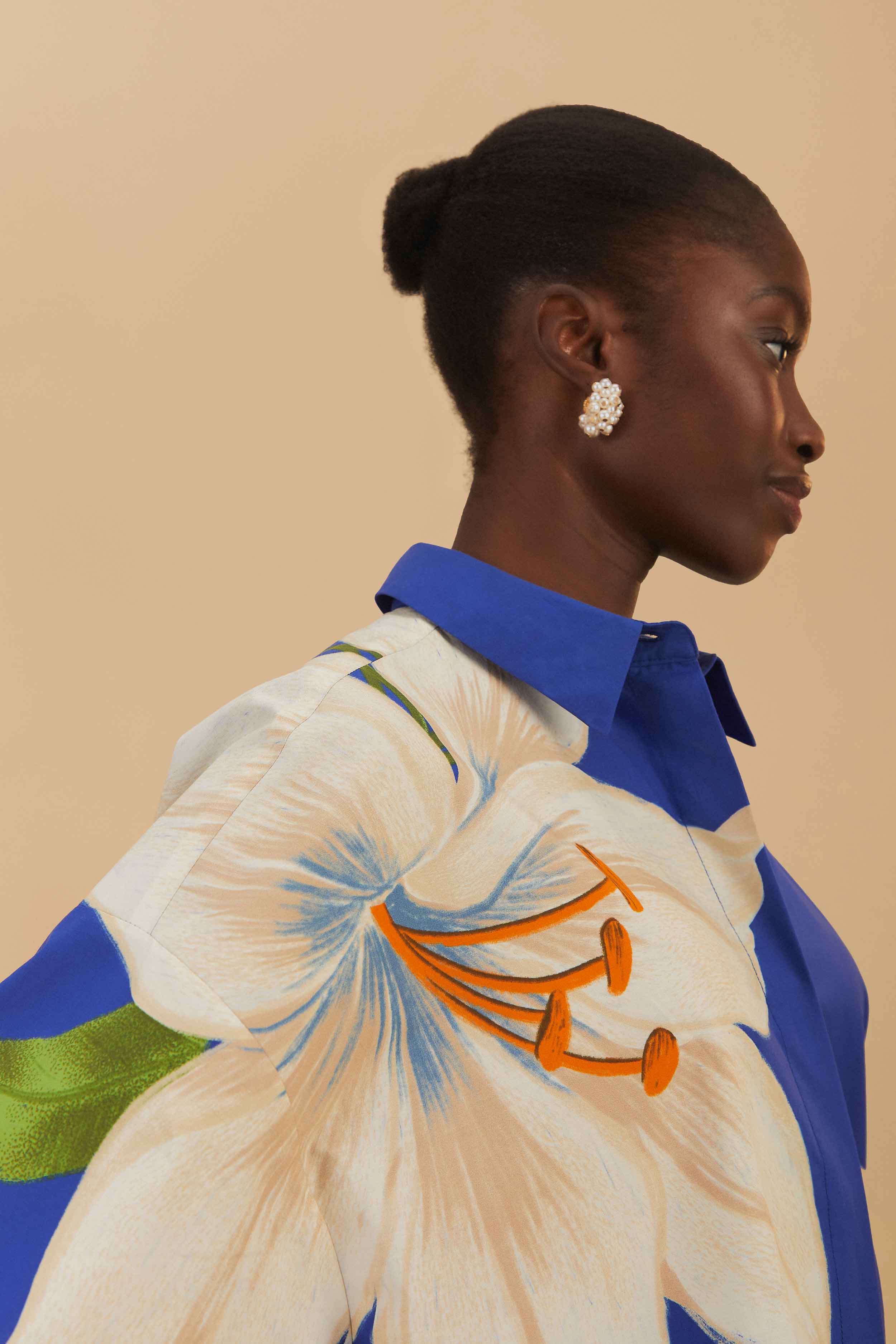 Blue Flower Shirt - Image 4