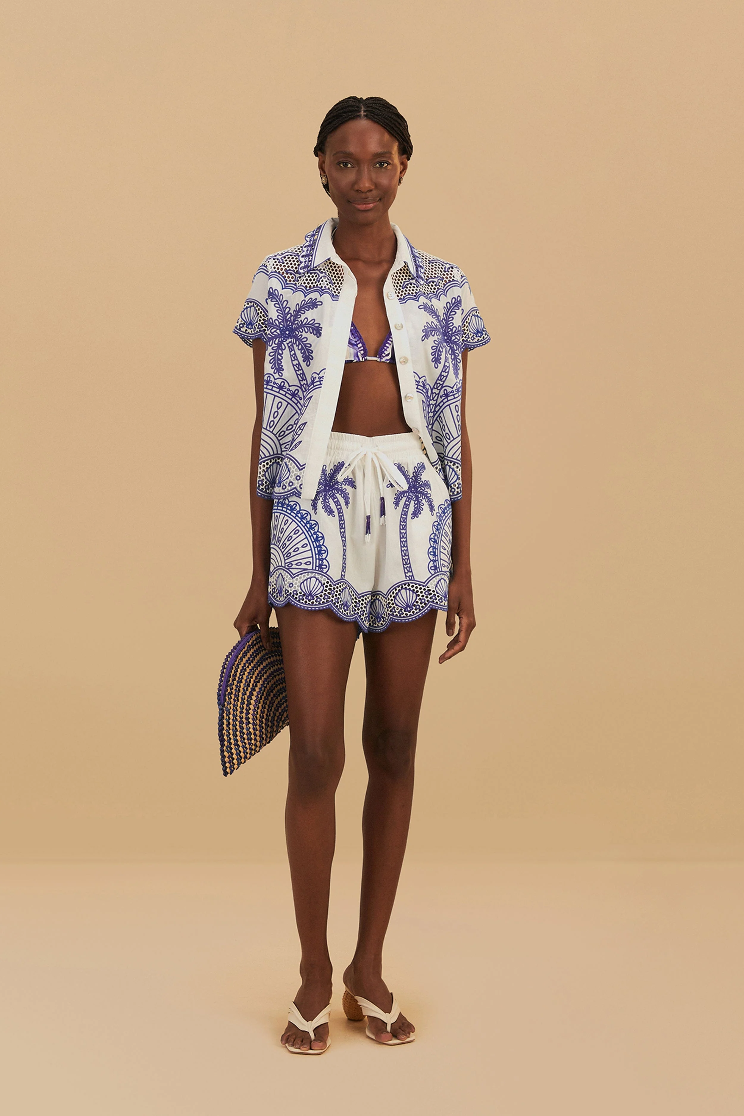 BLUE PALM TREES RICHELIEU SHIRT - Image 2