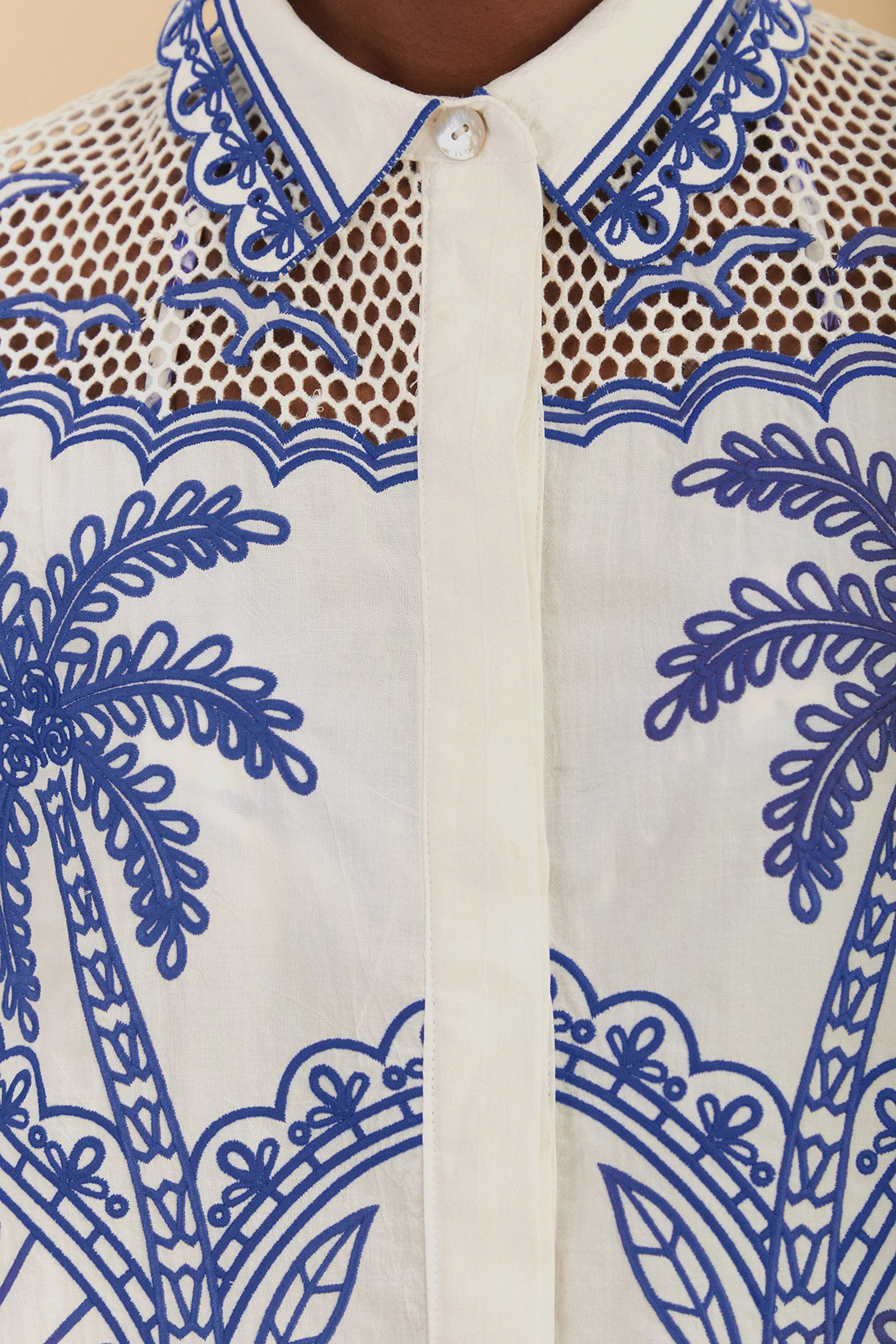 BLUE PALM TREES RICHELIEU SHIRT - Image 5