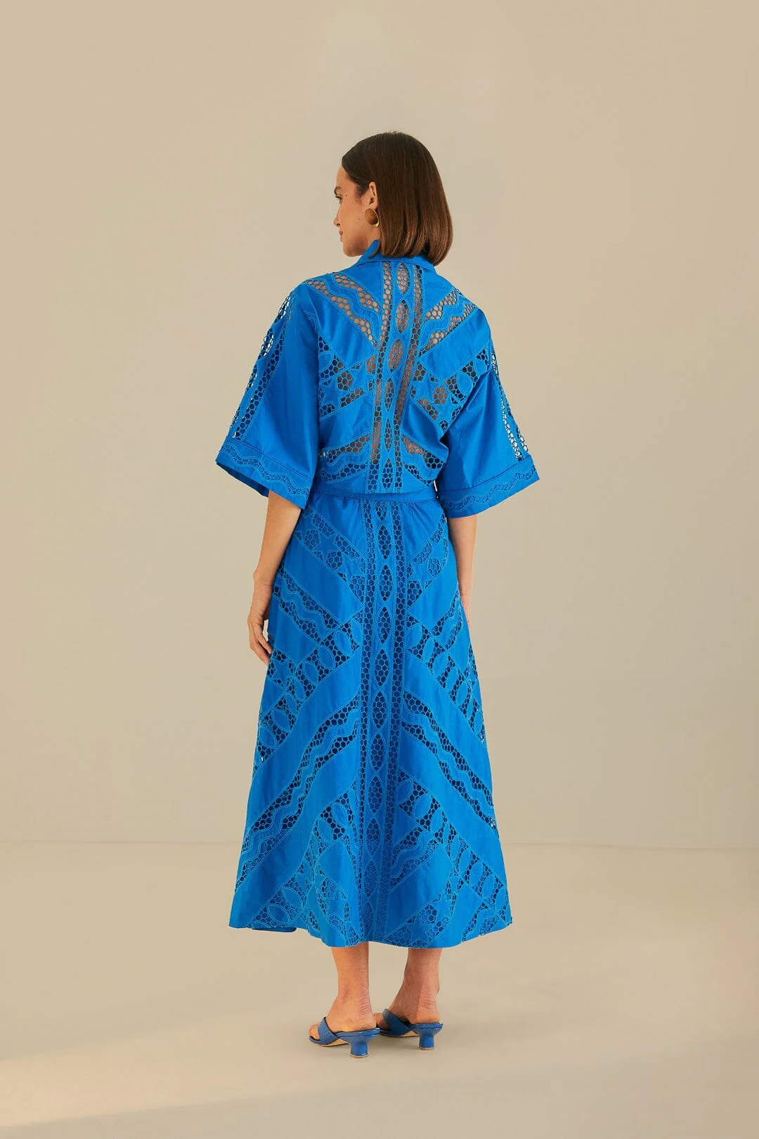 Blue Striped Richelieu Midi Skirt - Image 5