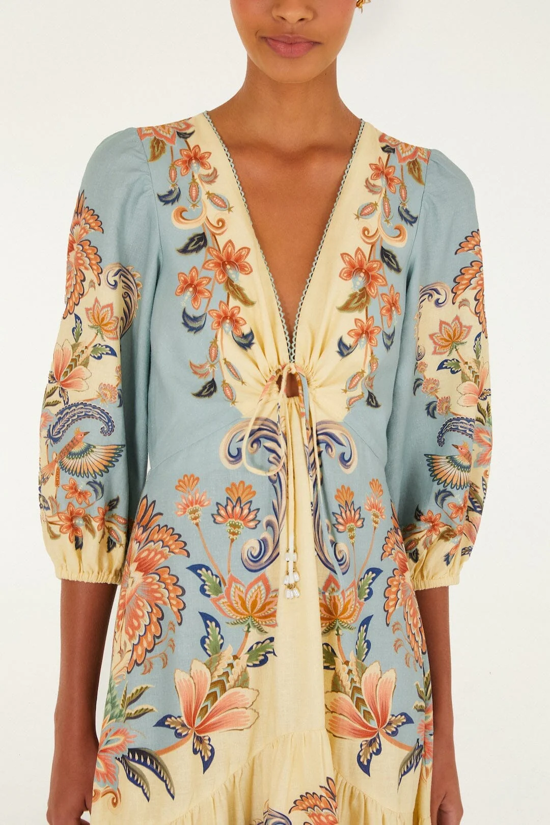 Butter Yellow Boho Beauty Lenzing Ecovero Euroflax Maxi Dress - Image 2