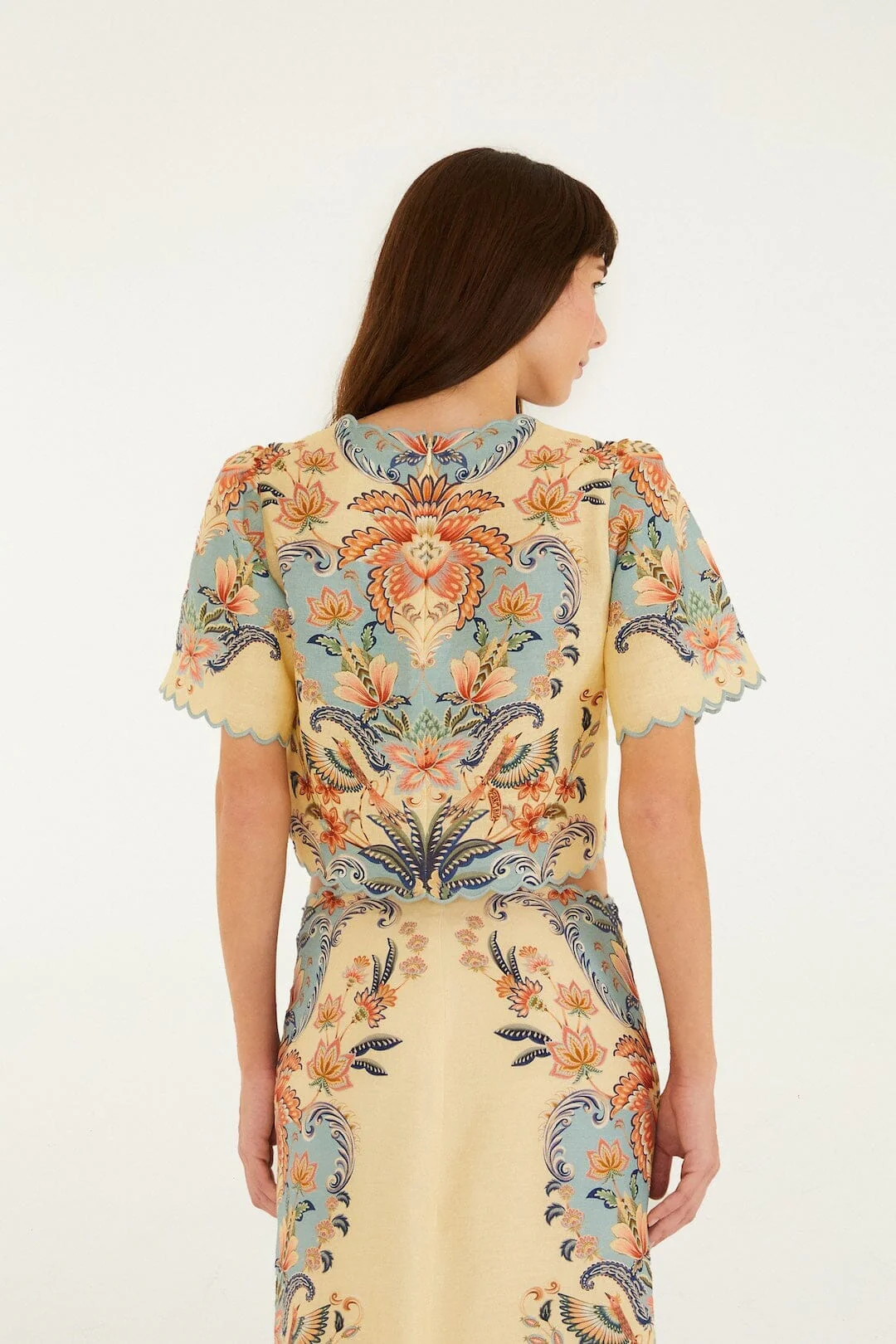 Butter Yellow Boho Beauty Euroflax Premium Linen Top - Image 3