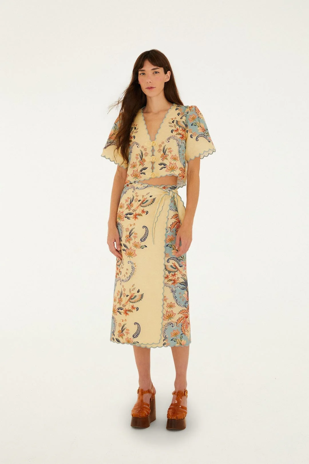 Butter Yellow Boho Beauty Euroflax Premium Linen Top - Image 4