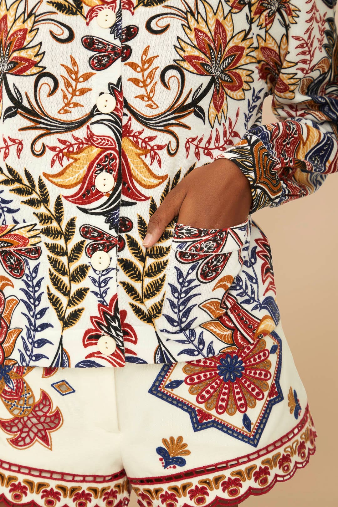 Off-White Boho Glam Knit Cardigan - Image 4