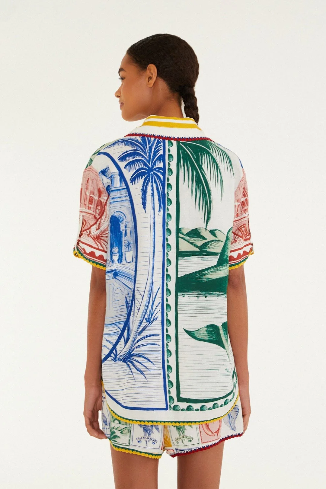 Multicolor Brasil Vintage Lenzing Ecovero Euroflax Shirt - Image 4