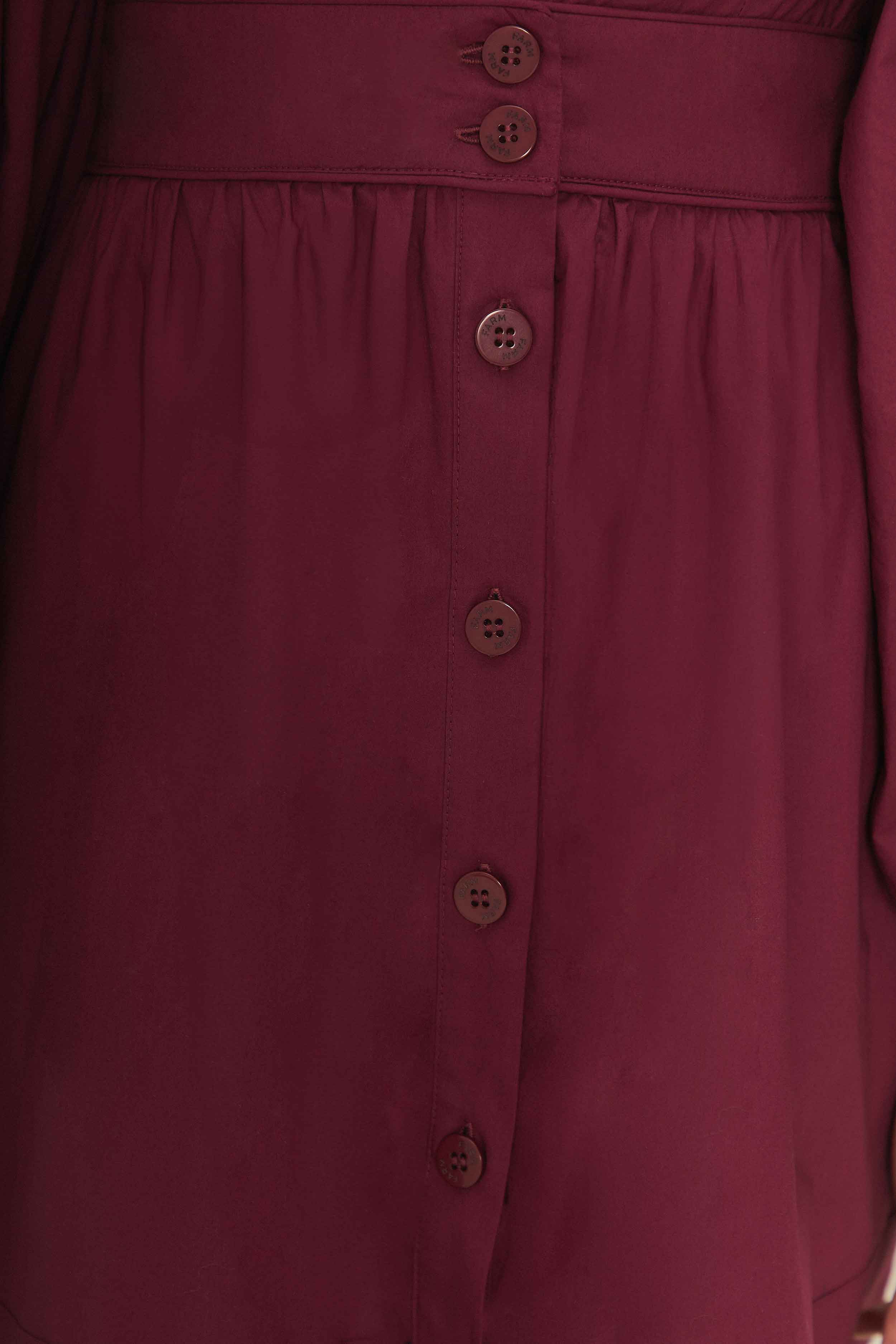Burgundy Puff Sleeve Mini Dress - Image 5