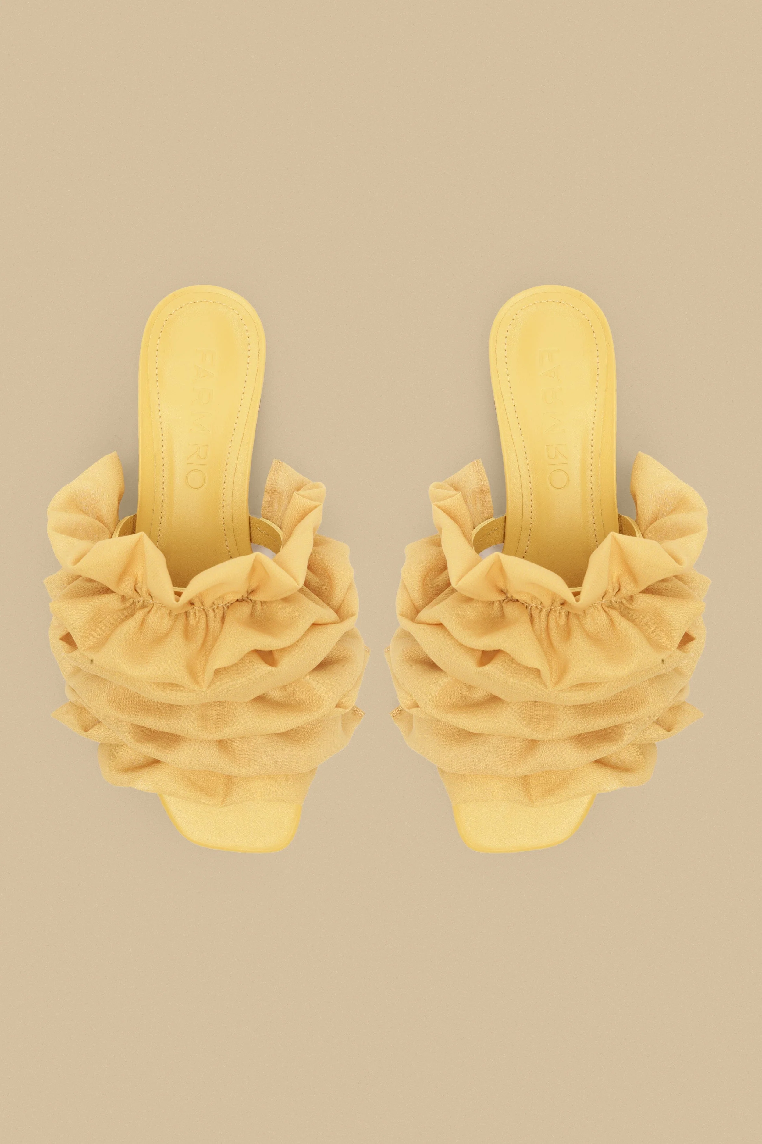 Buttermilk Ruffled Flat Sandal - Image 3